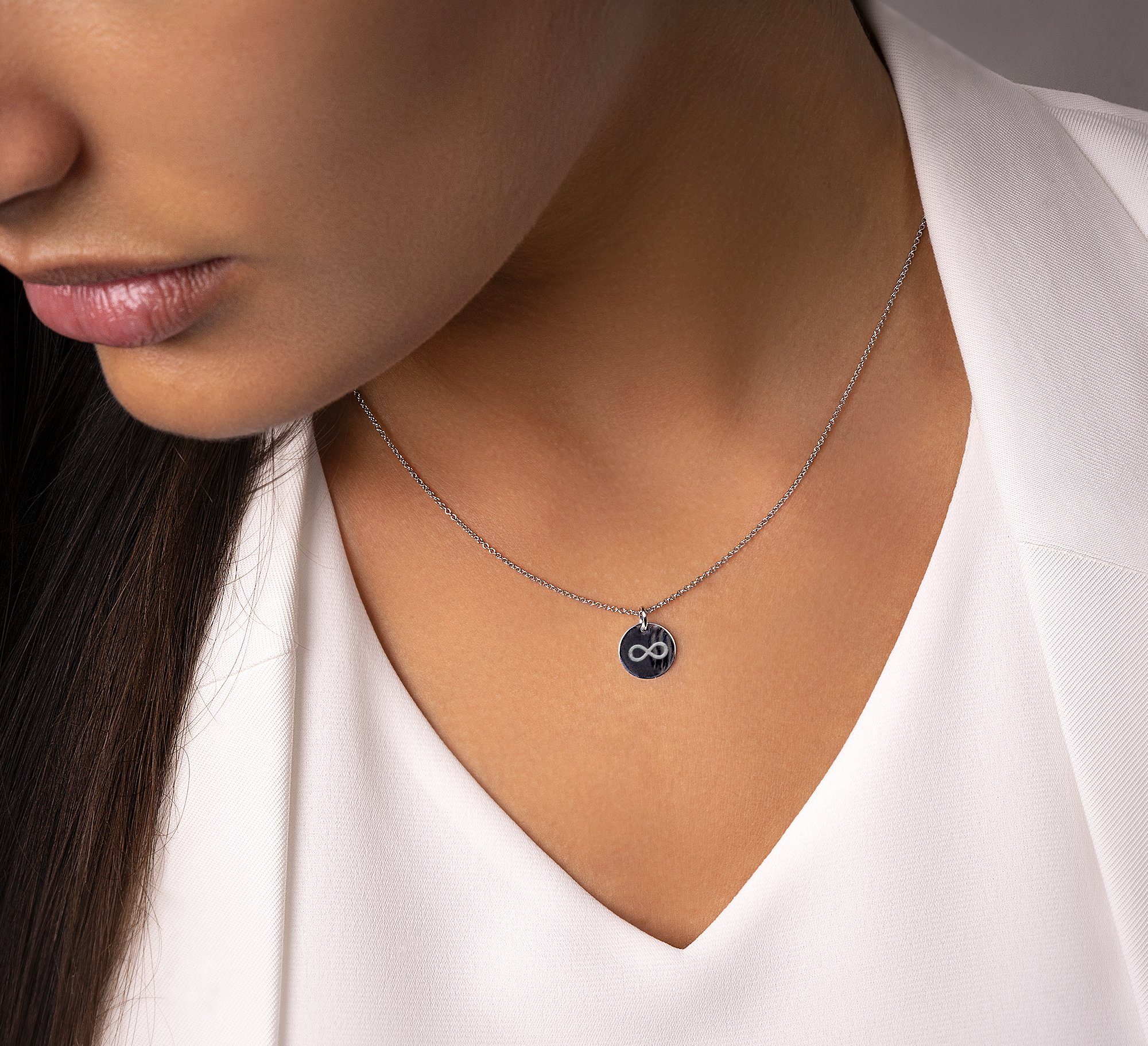 ONE ELEMENT Kettenanhänger unendlich Anhänger aus 333 Weißgold Ø 11,0 mm, A günstig online kaufen