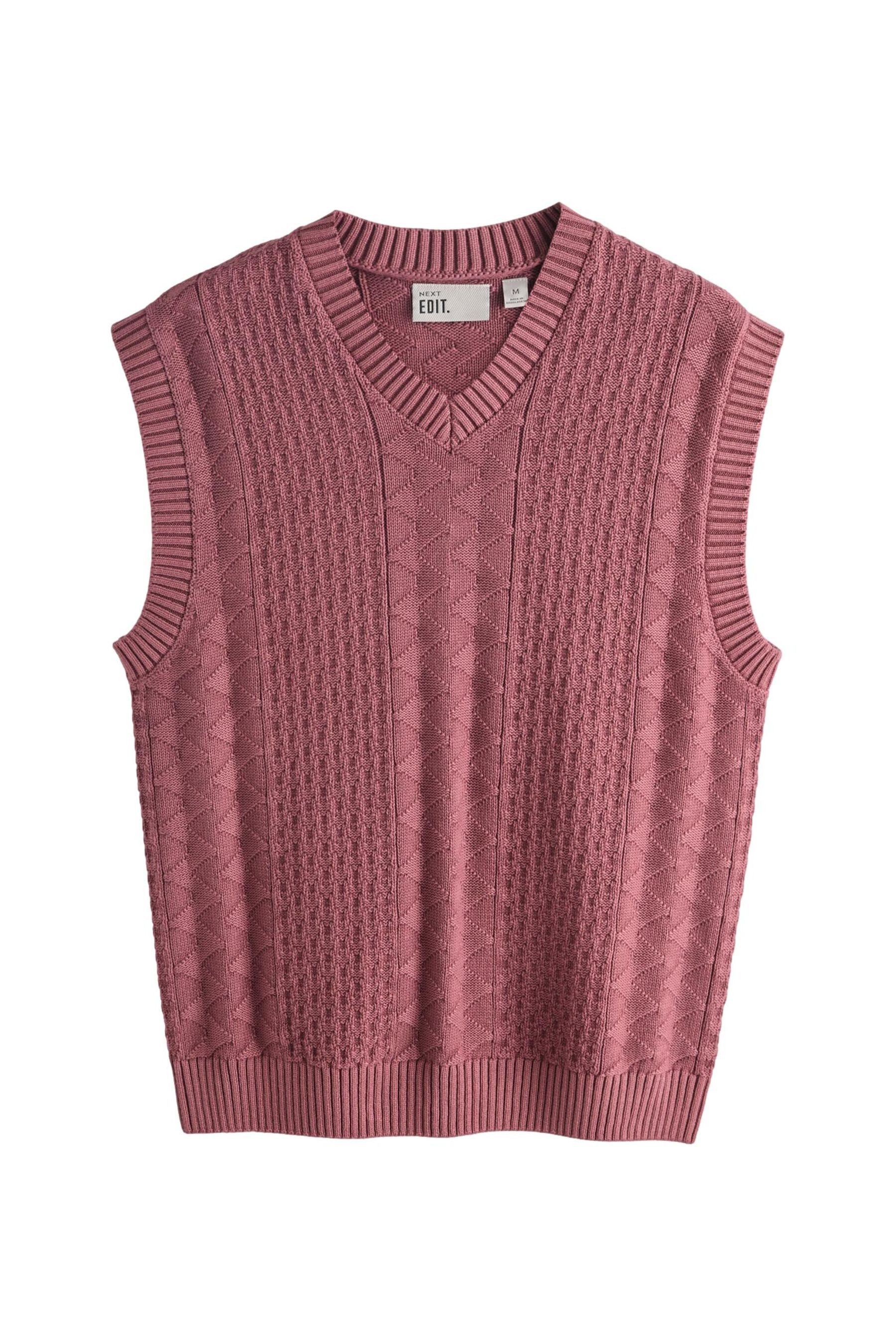 Next Trägertop EDIT Strick-Tanktop, Zopfmuster + Acid-Waschung (1-tlg)