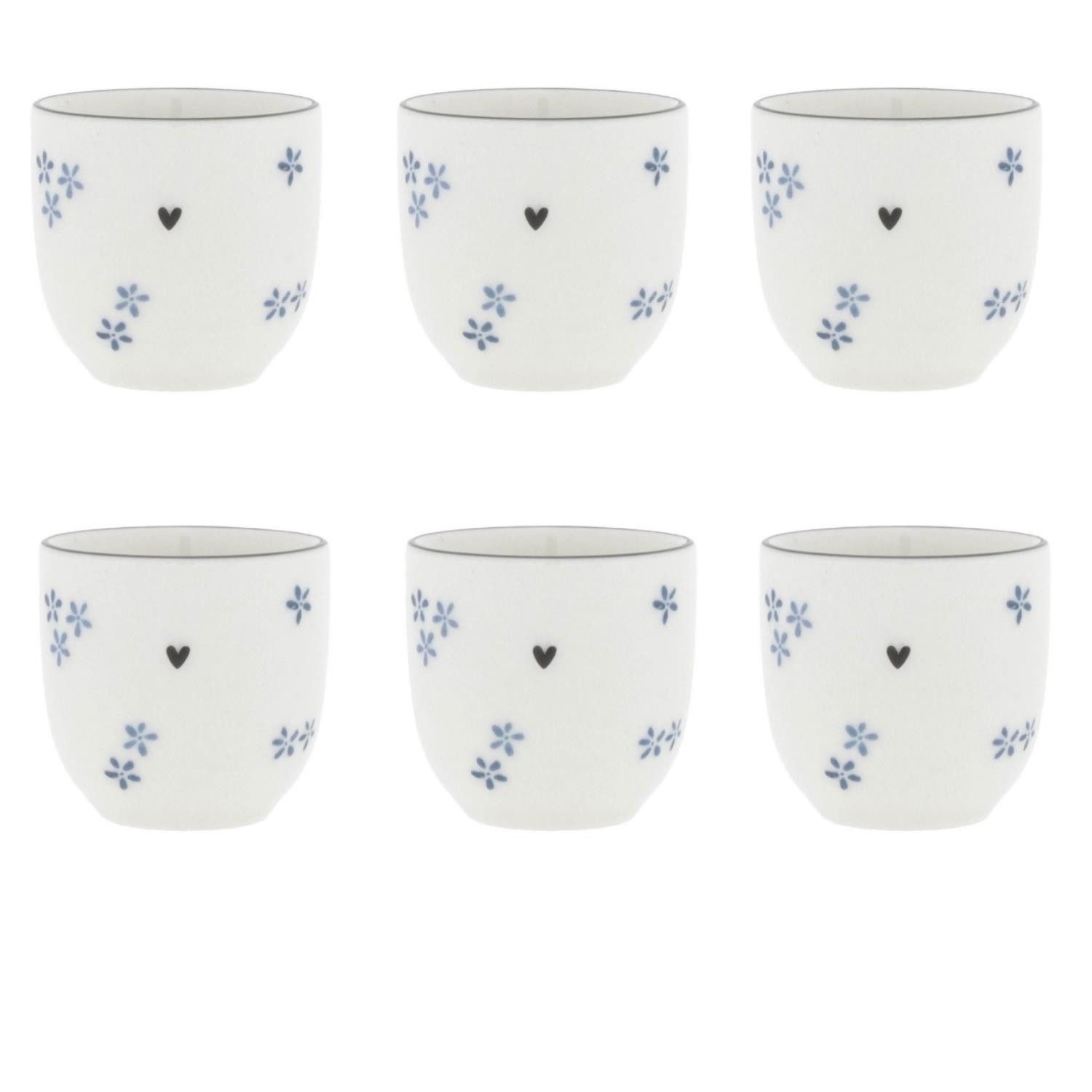 Bastion Collections Eierbecher Daisies Blumen, Spülmaschinengeeignet, Weiß, Blume, H: 5cm
