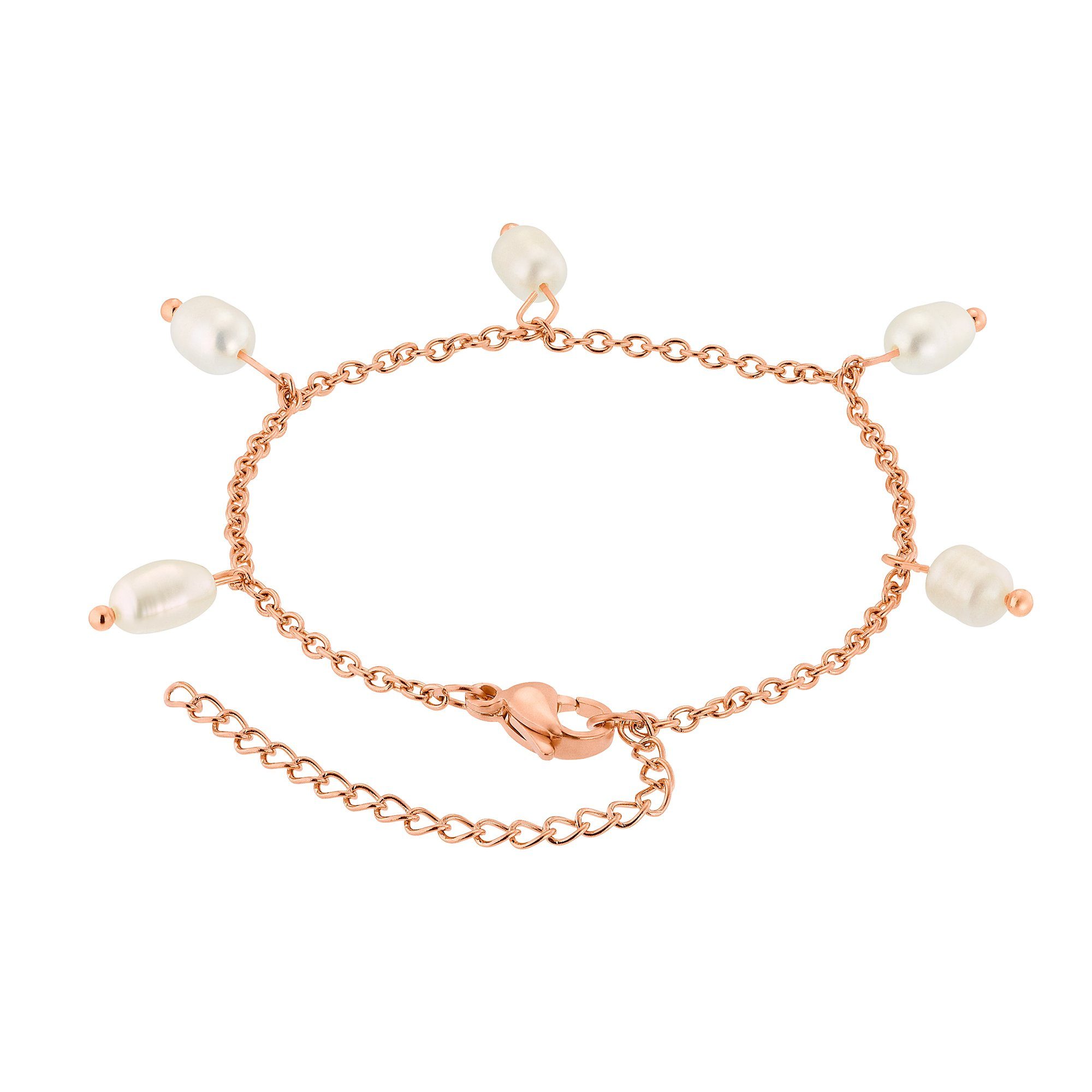 poliert Frauen Perle Armkette goldfarben (Armband, mit Armband Jane Heideman inkl. rose Geschenkverpackung), für silberfarben