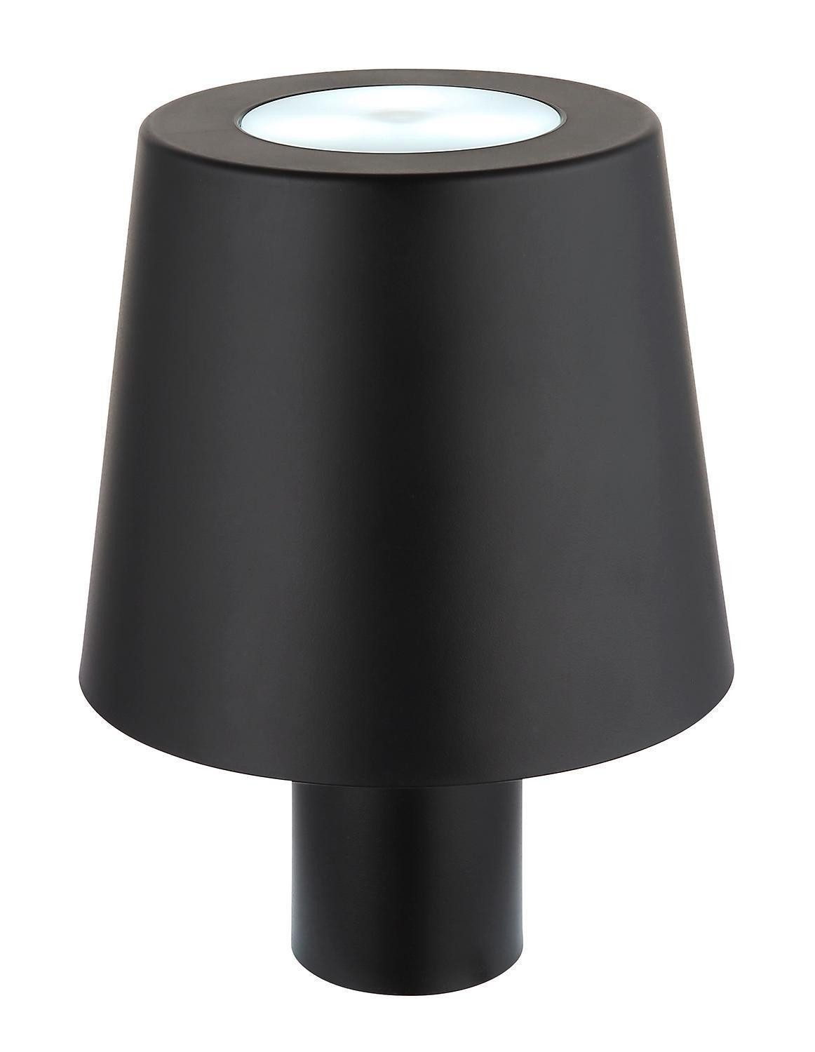 GLOBO LIGHTING Лампыschirm YARA, H 14 cm, Schwarz, Kunststoff, Akkubetrieben, Dimmbar, Touch, RGB-Farbwechsel, inkl. USB-C-Kabel