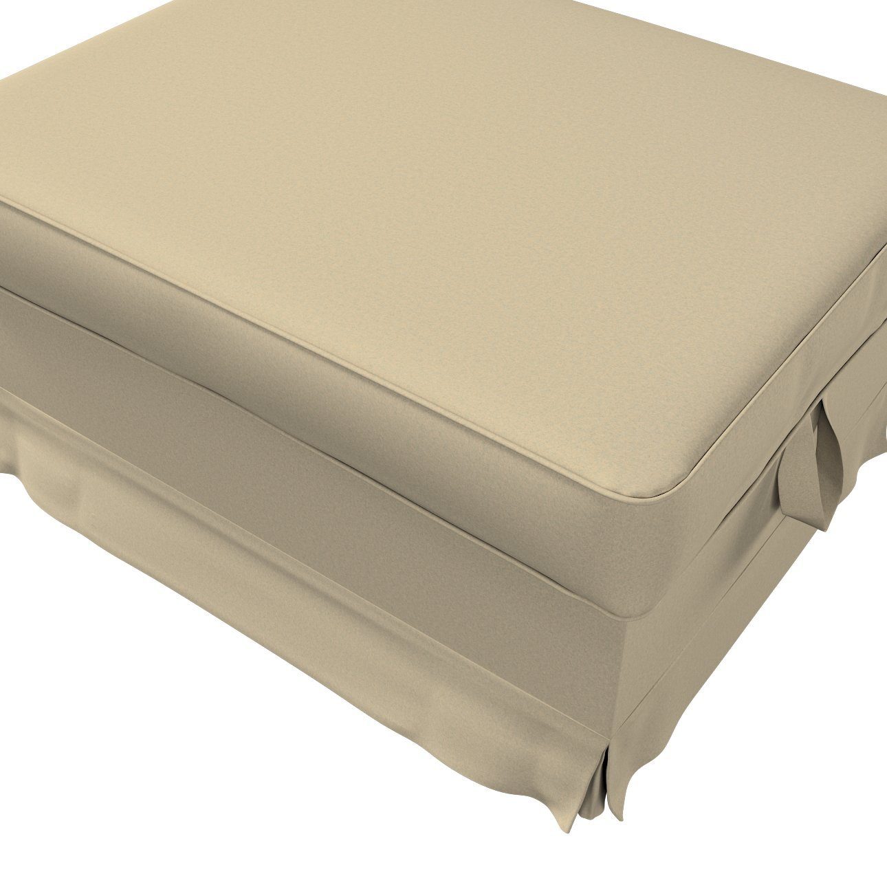 beige Hocker, Living, Ektorp Dekoria Bromma Sofahusse