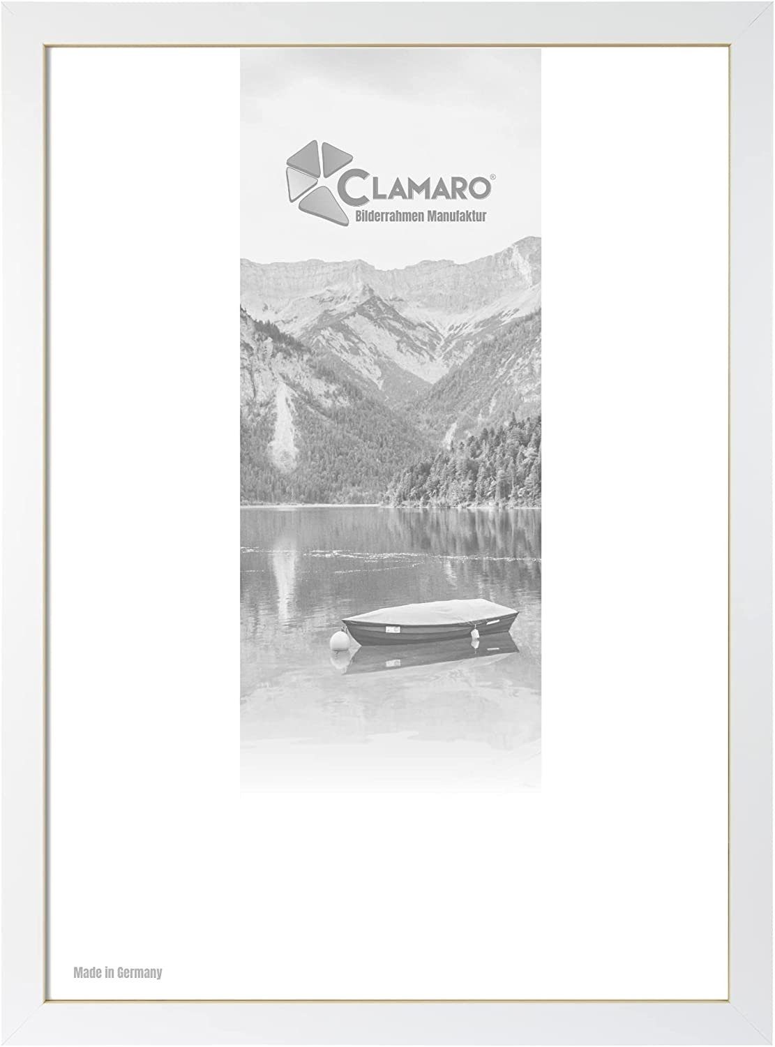 Clamaro Bilderrahmen Bilderrahmen Weiss matt CLAMARO Collage nach Maß FSC® Holz Modern eckig M3016 20x20 in Weiss matt