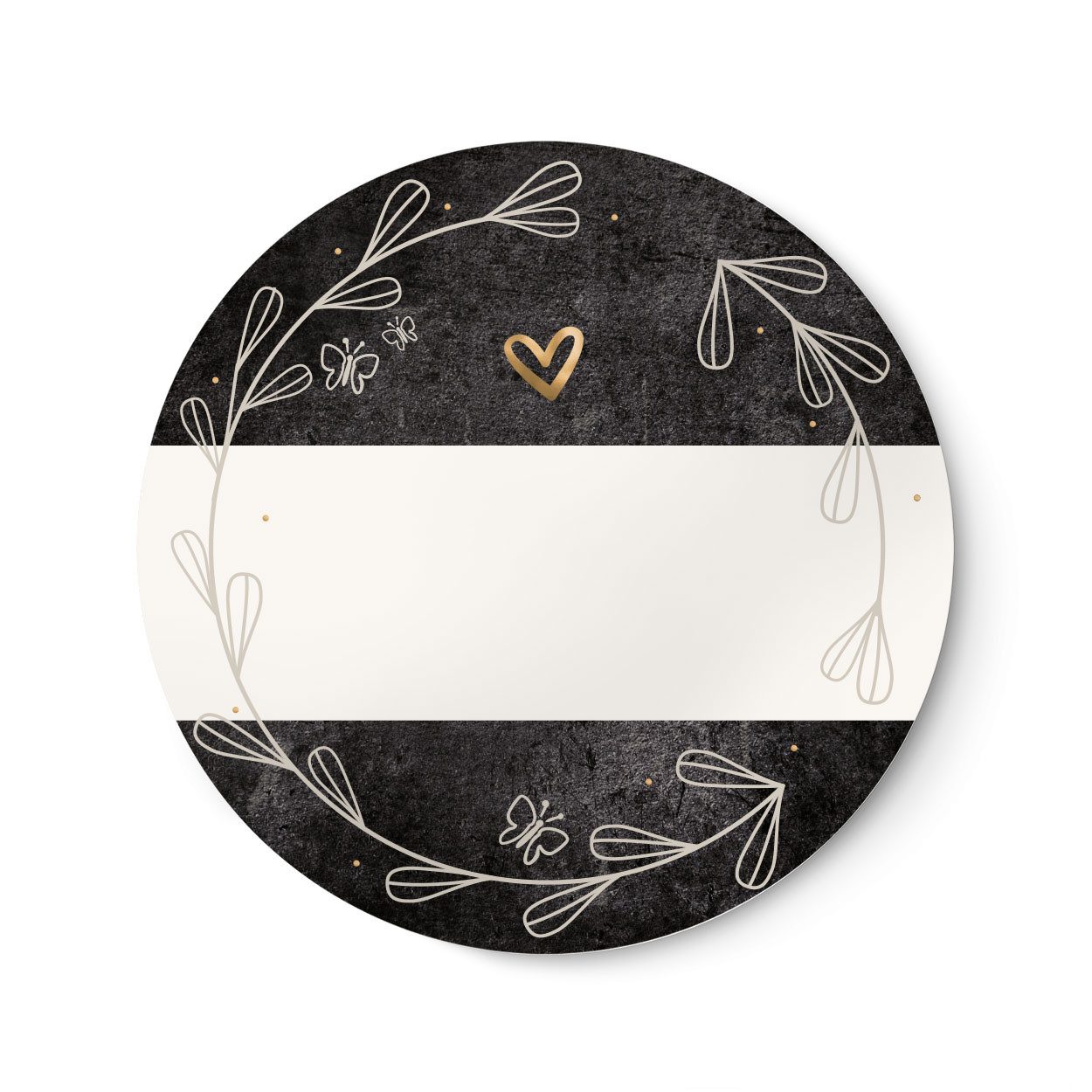 NORDEULE Aufkleber 20 Geschenketiketten zum Beschriften ø 4cm, (20tlg), grau bunt für Namen bei Schulmaterialien, Geschenke, Karten