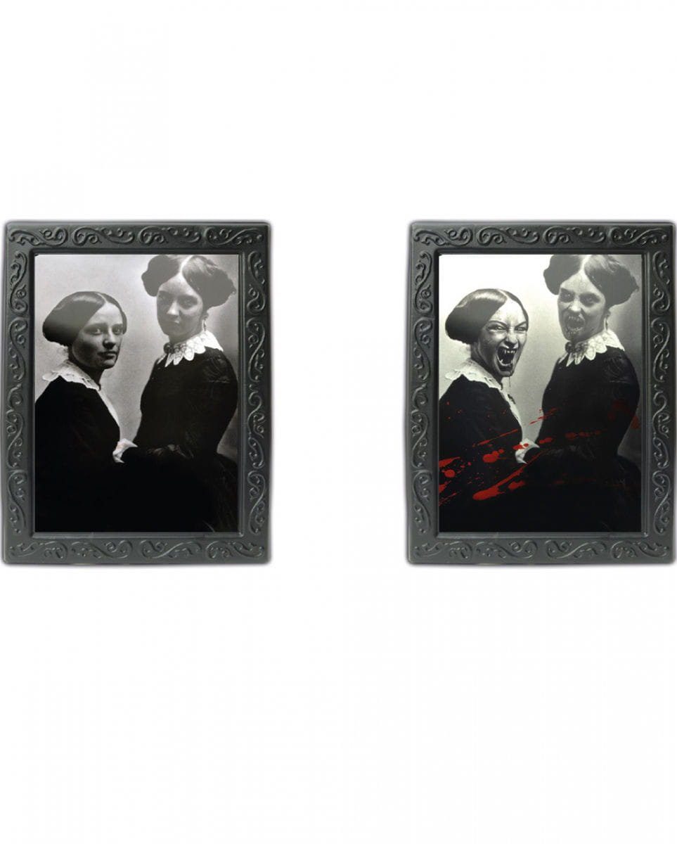 Portrait Hologramm Lenticular Hängedekoration Horror-Shop "Vampir Schwest