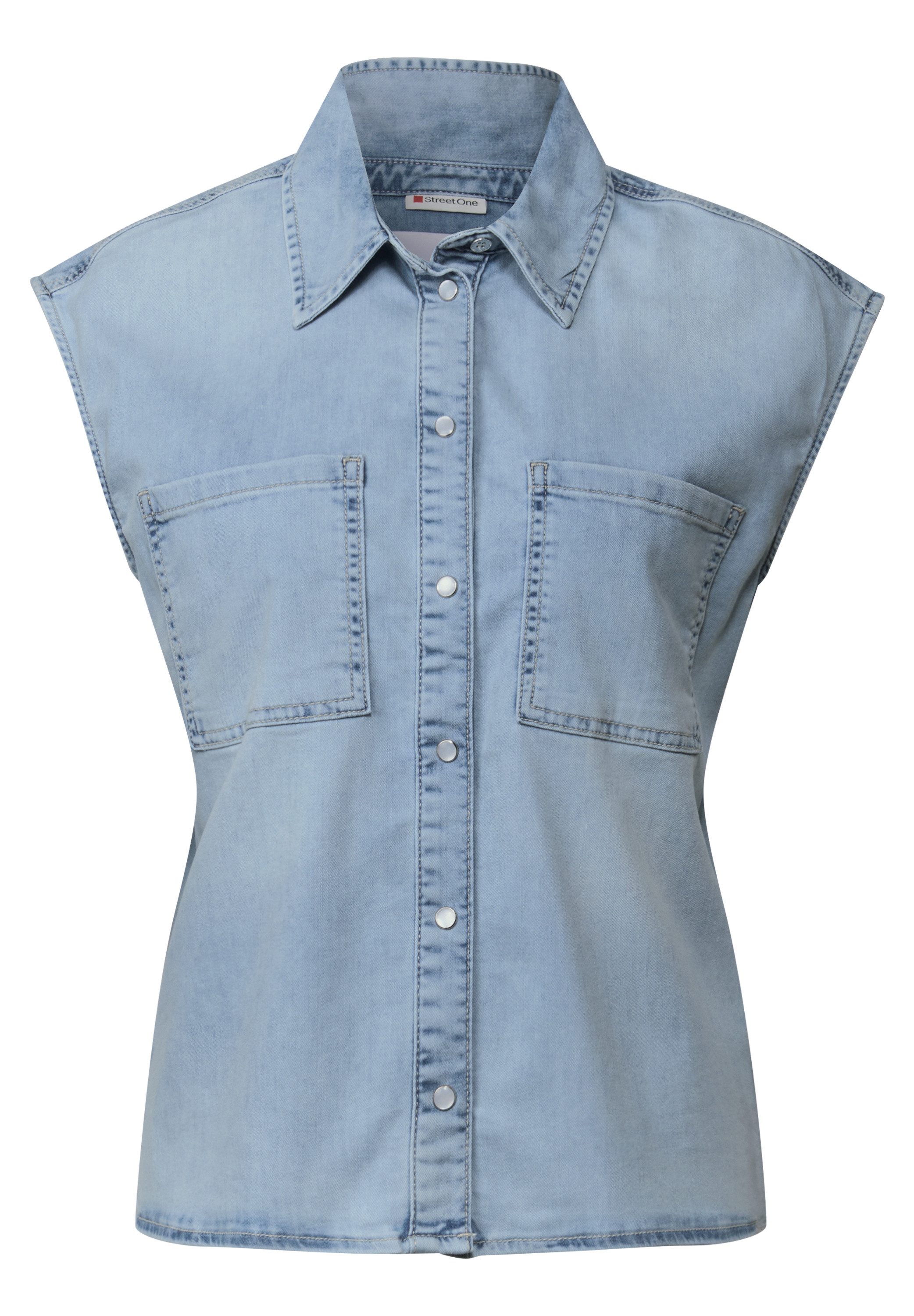 STREET ONE Jeansbluse 2in1 Optik