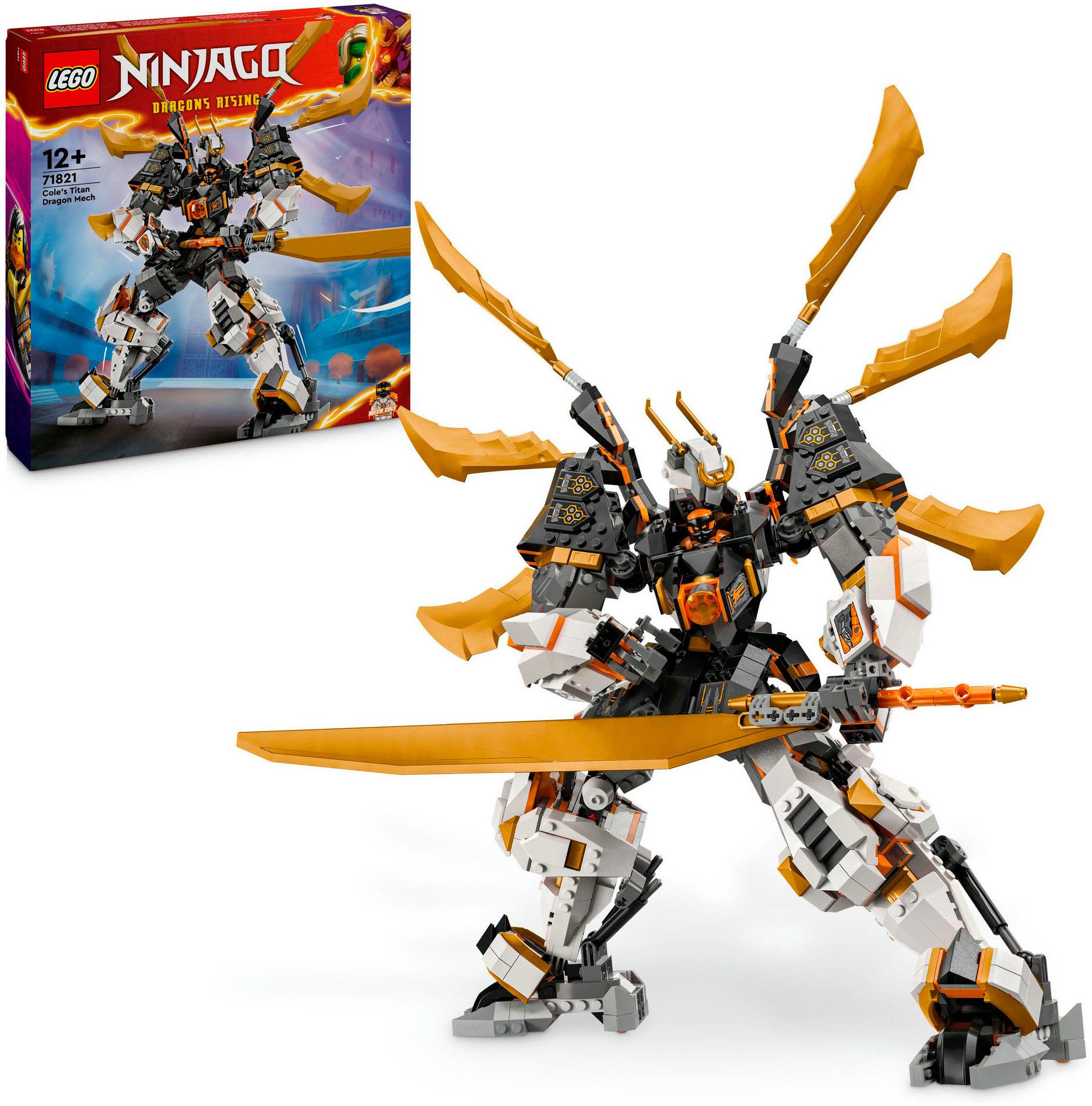 LEGO® Konstruktionsspielsteine Coles Titandrachen-Mech (71821), LEGO Ninjago, (1055 St), Made in Europe