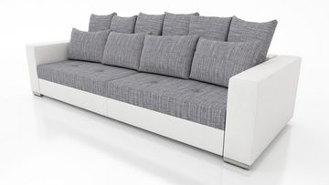 Küchen-Preisbombe Sofa Modernes Big Sofa Wohnlandschaft Sofa Couch Jumbo 1 - Weiß - Hellgrau, Sofa