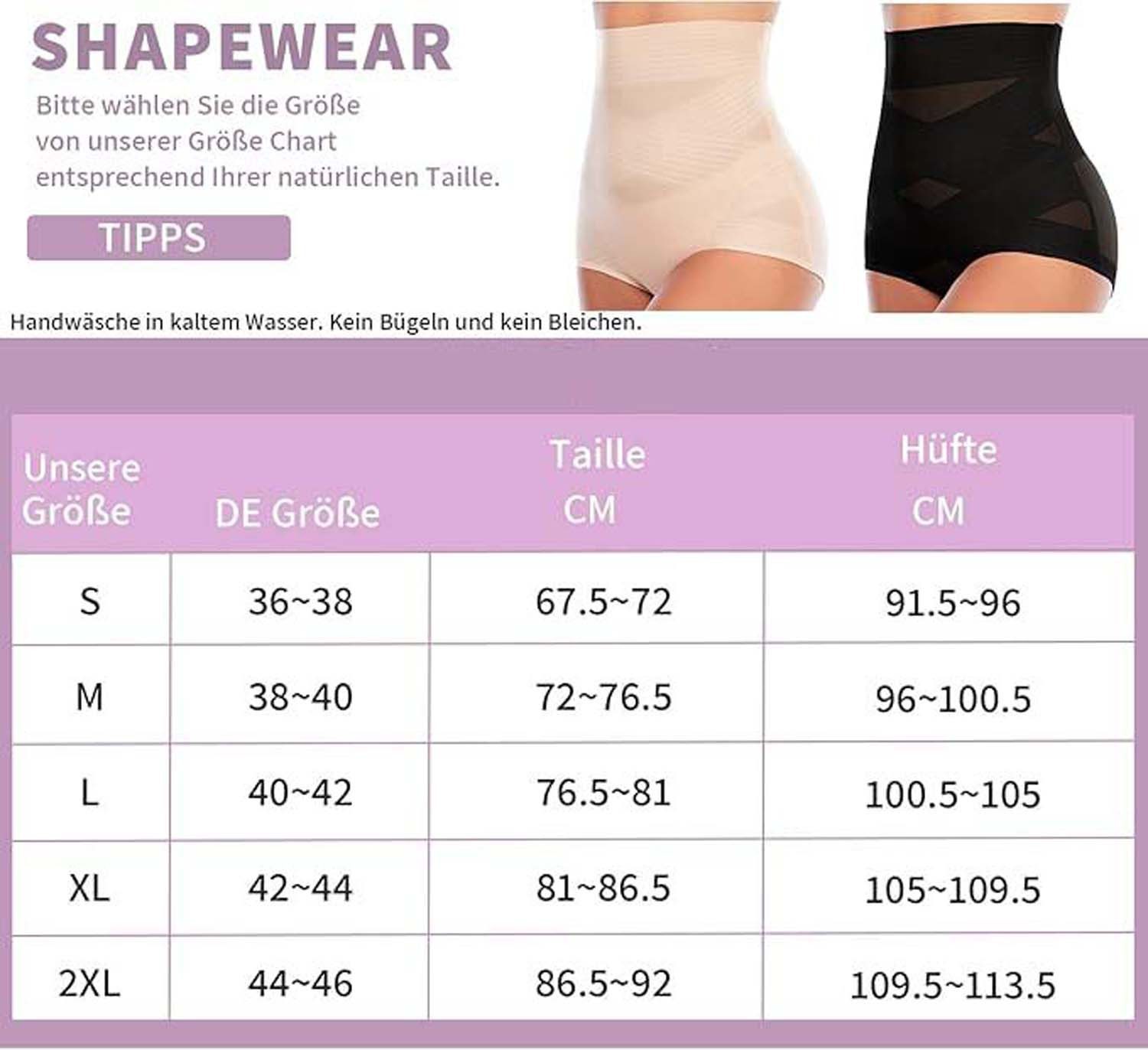 Zaewry Taillenshaper Bauchweg Unterhose Damen Shapewear Miederhose Hohe