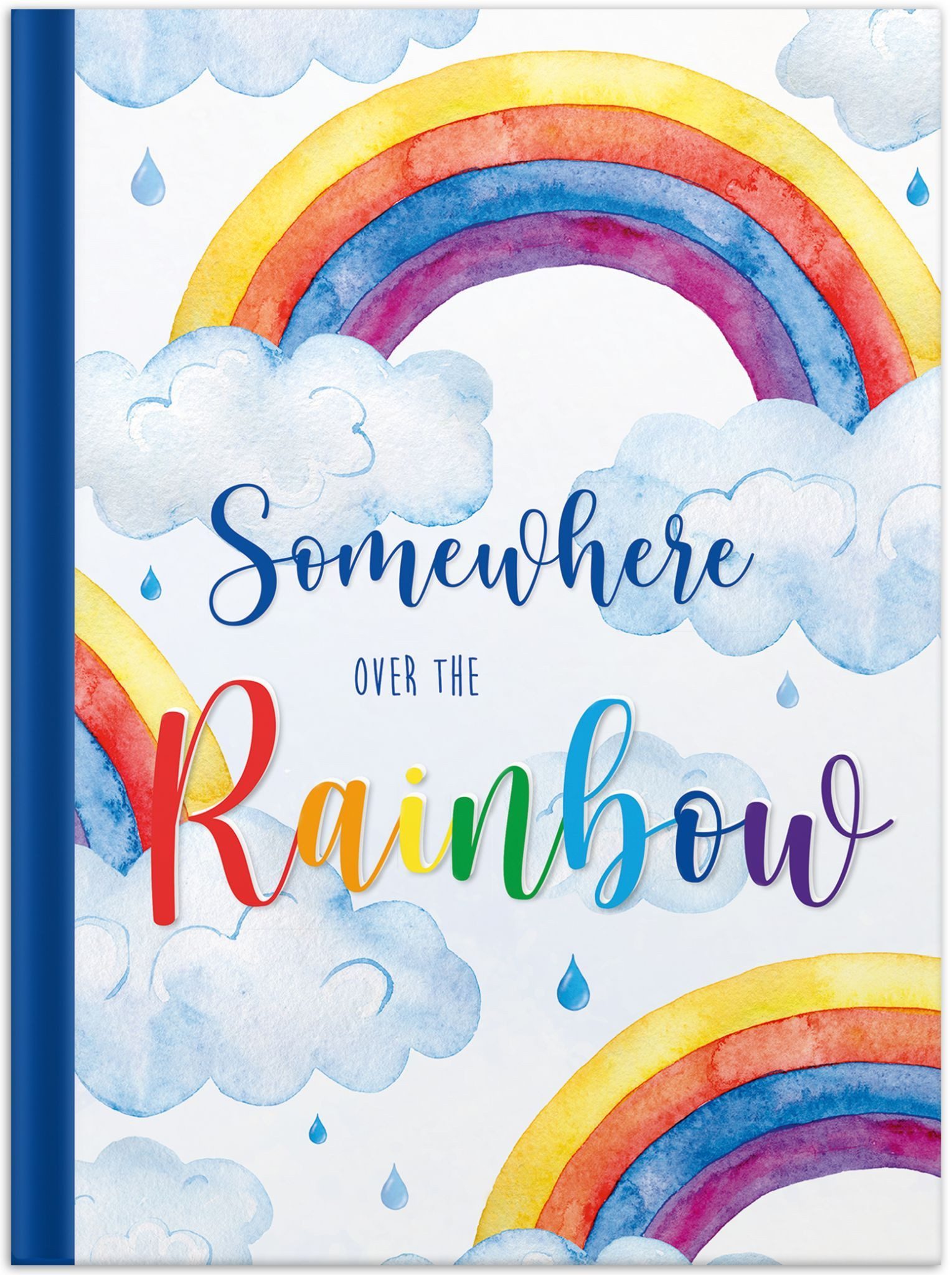 RNK Notizbuch RNK Kladde Over the Rainbow unliniert A4 96Bl