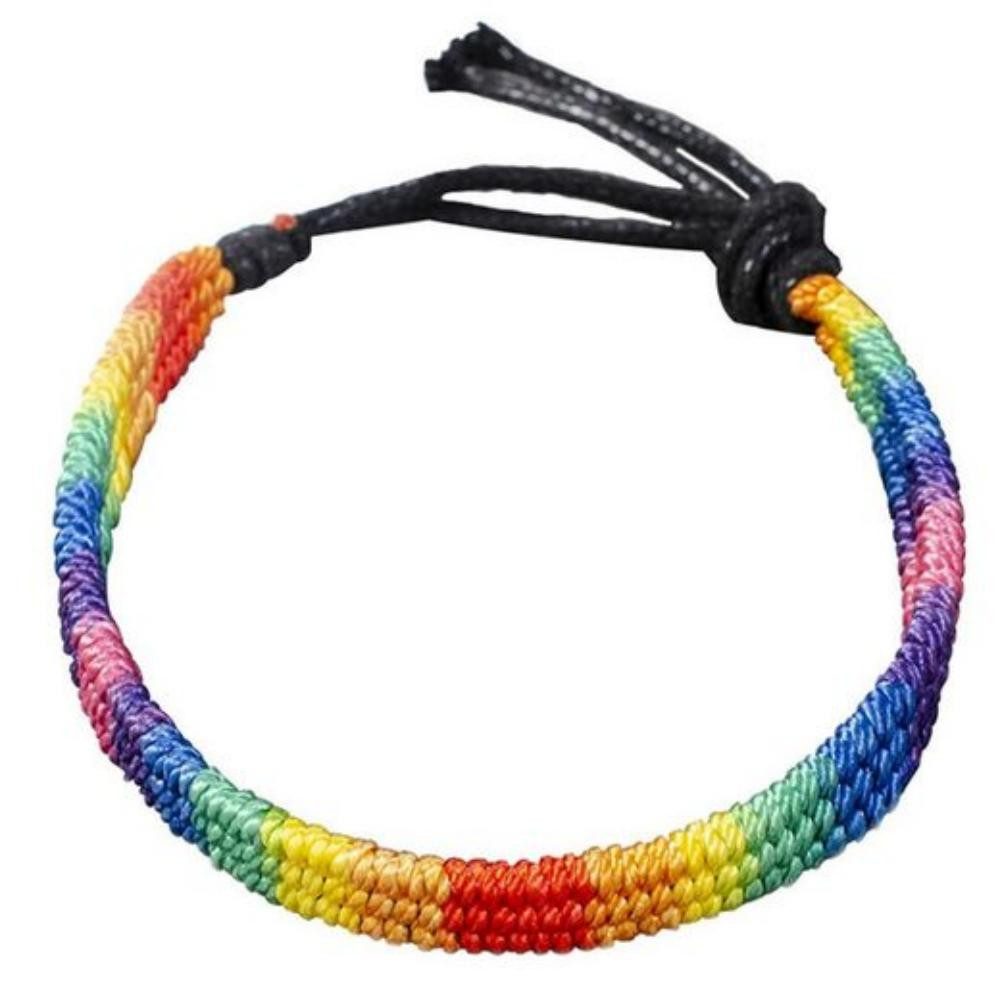 Fivejoy Armband Armband 2PCS Rainbow LGBT Pride Armband Handgeflochtenes, Freundschaftsarmband Gay Fit LGBT Armband Einstellbare Größe