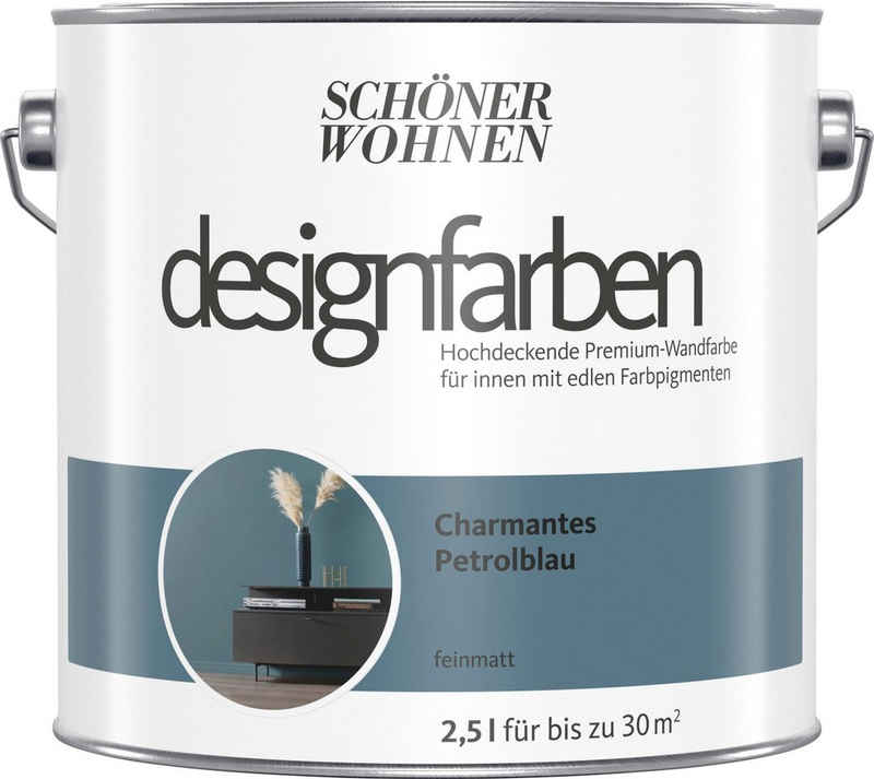 SCHÖNER WOHNEN FARBE Wand- und Deckenfarbe designfarben Sonderedition, hochdeckende Premium-Wandfarbe mit Spritzfrei-Formel