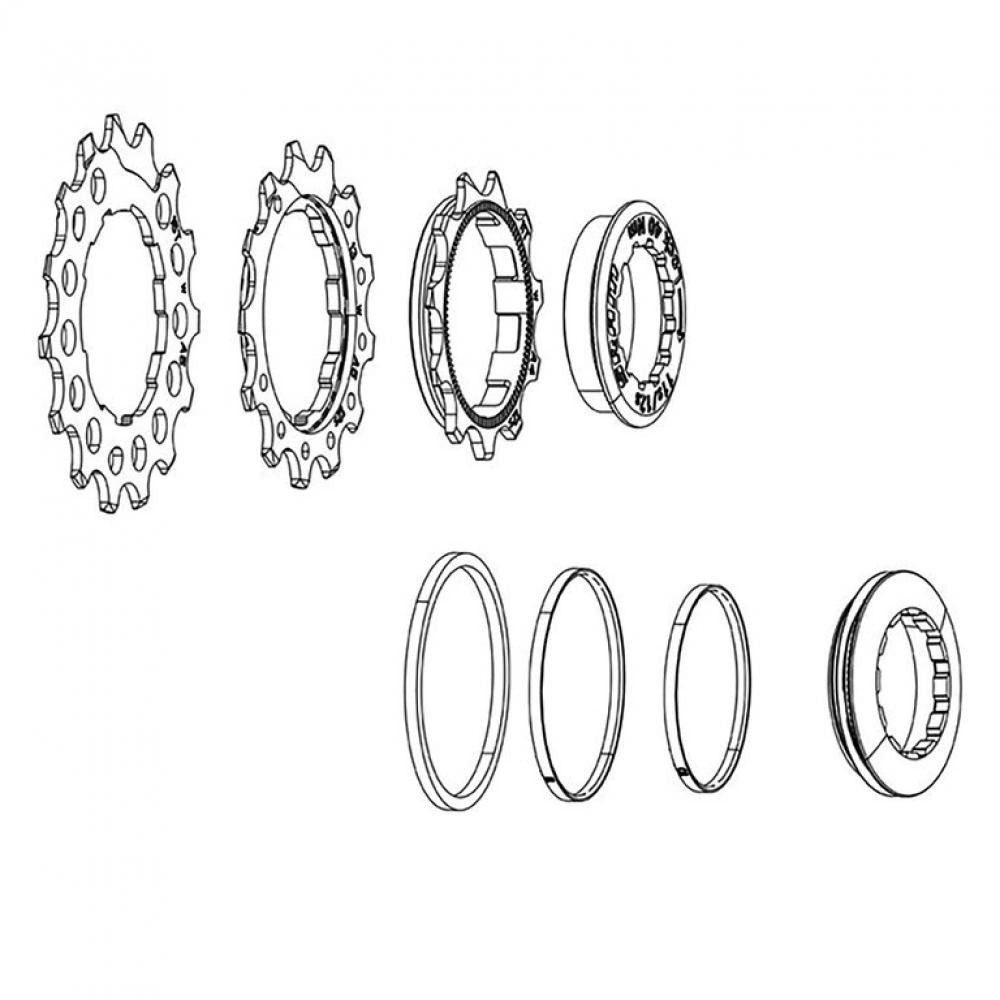 SRAM Zahnkranz SRAM Kassettenritzel-Satz PG-1231 11-13T inkl. Lockring - präzises Upg