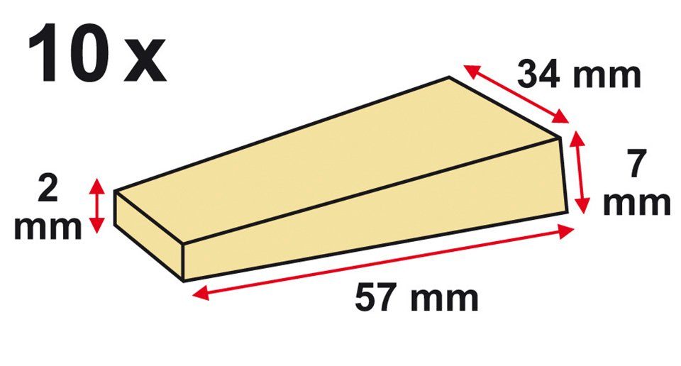 Connex Verlegekeil, unterschiedlichen (50-St), 3 Größen