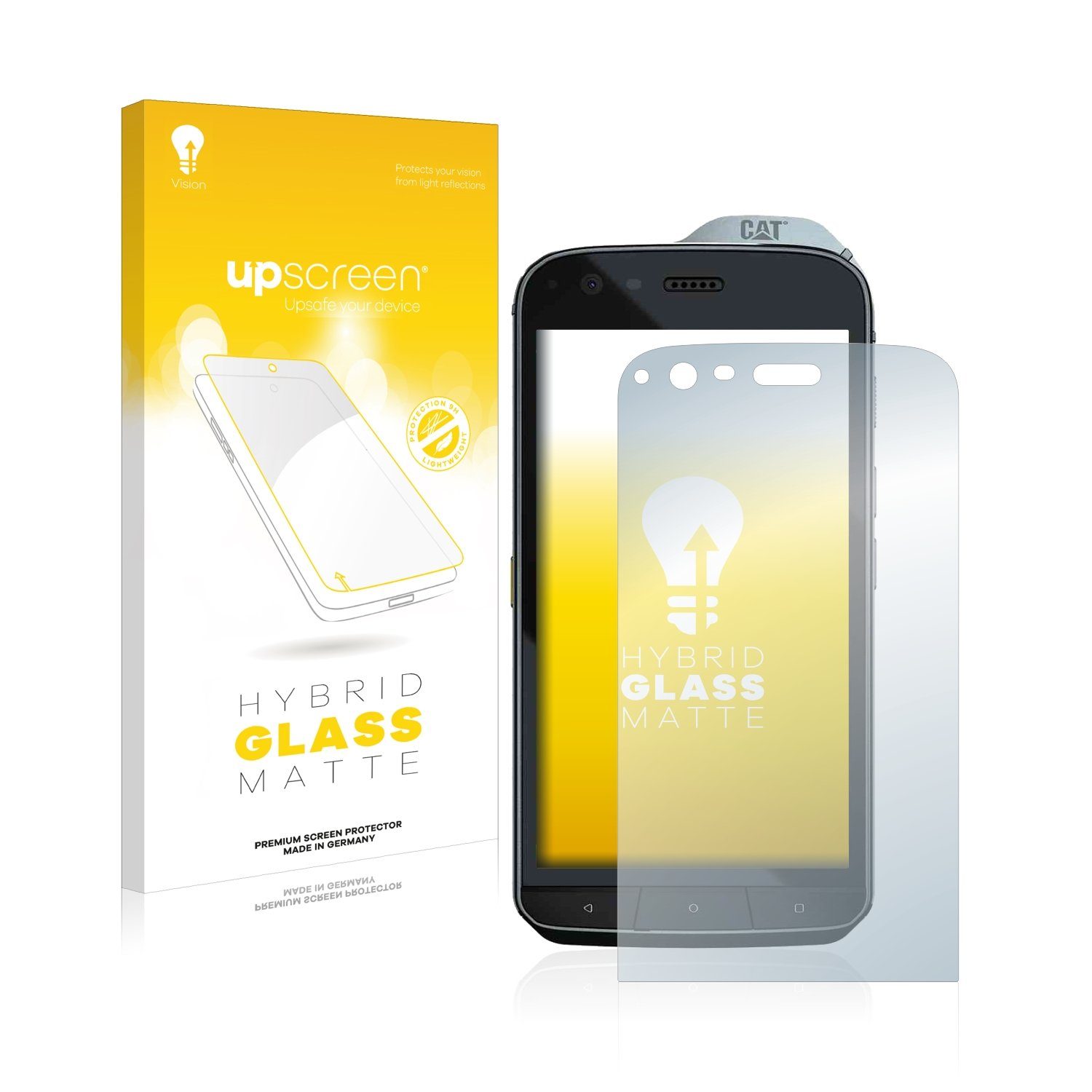 upscreen Displayschutzglas Folie für Caterpillar Cat S61, Schutzfolie Glas Panzer Display Schutz matt