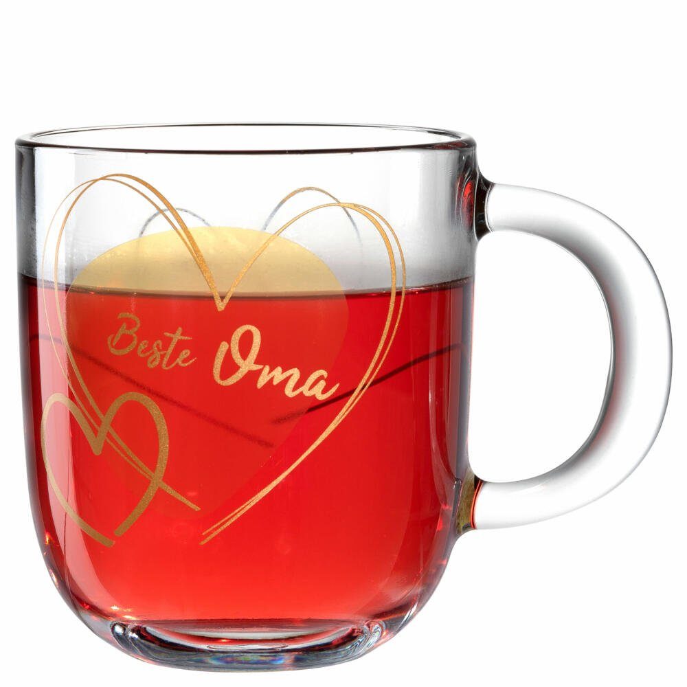 LEONARDO Tasse Emozione Beste Oma, 400 ml, Kalk-Natron-Glas