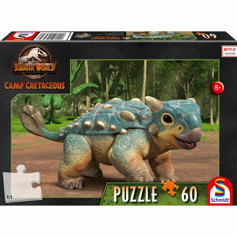 Schmidt Spiele Puzzle Der Ankylosaurus Bumpy 60 Teile, 60 Puzzleteile