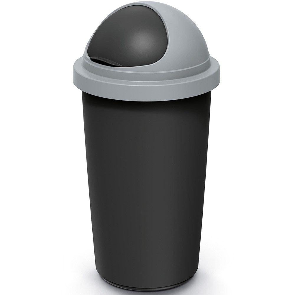 monzana Mülleimer, Küche 50L mit Schiebedeckel 100% Recycelter Kunststoff Abfalleimer
