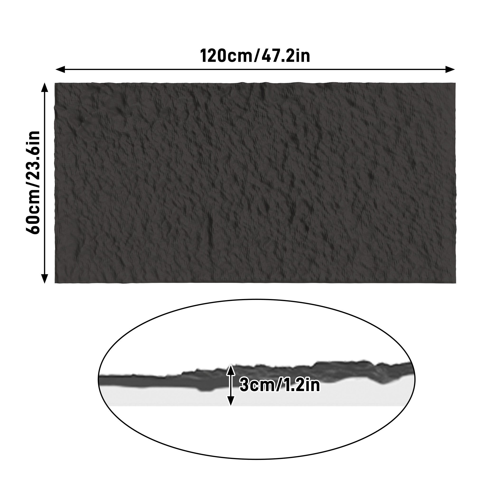 FIVMEN 3D Wandpaneel 120x60 cm Steinoptik Polystyrol 3cm dick Leichte Deckenpaneele, (2-tlg) für Wohnzimmer Küche Bad Schlafzimmer, 2 Stück/3 Stück – Bild 2 von 5