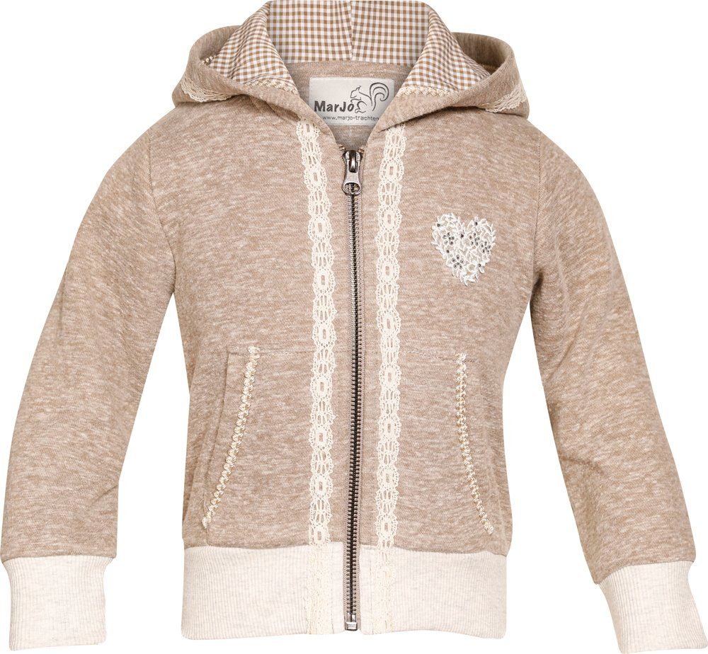 Mädchen 'Fabrice-Binja', Hoodie Strickjacke MarJo Creme