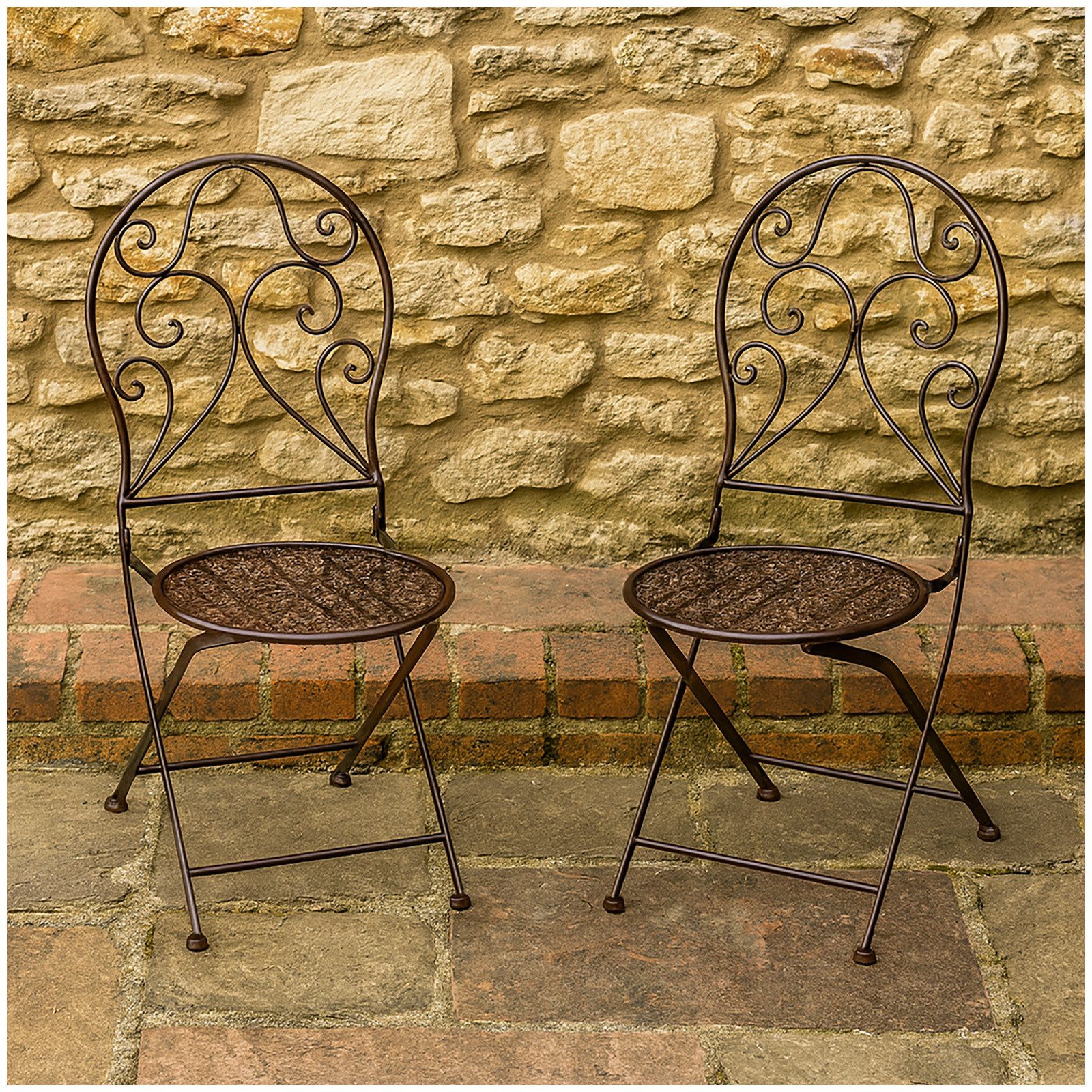 HTI-Line Gartenstuhl Gartenstuhl 2er-Set Lani Braun (Set, 2 St), Metallstuh günstig online kaufen