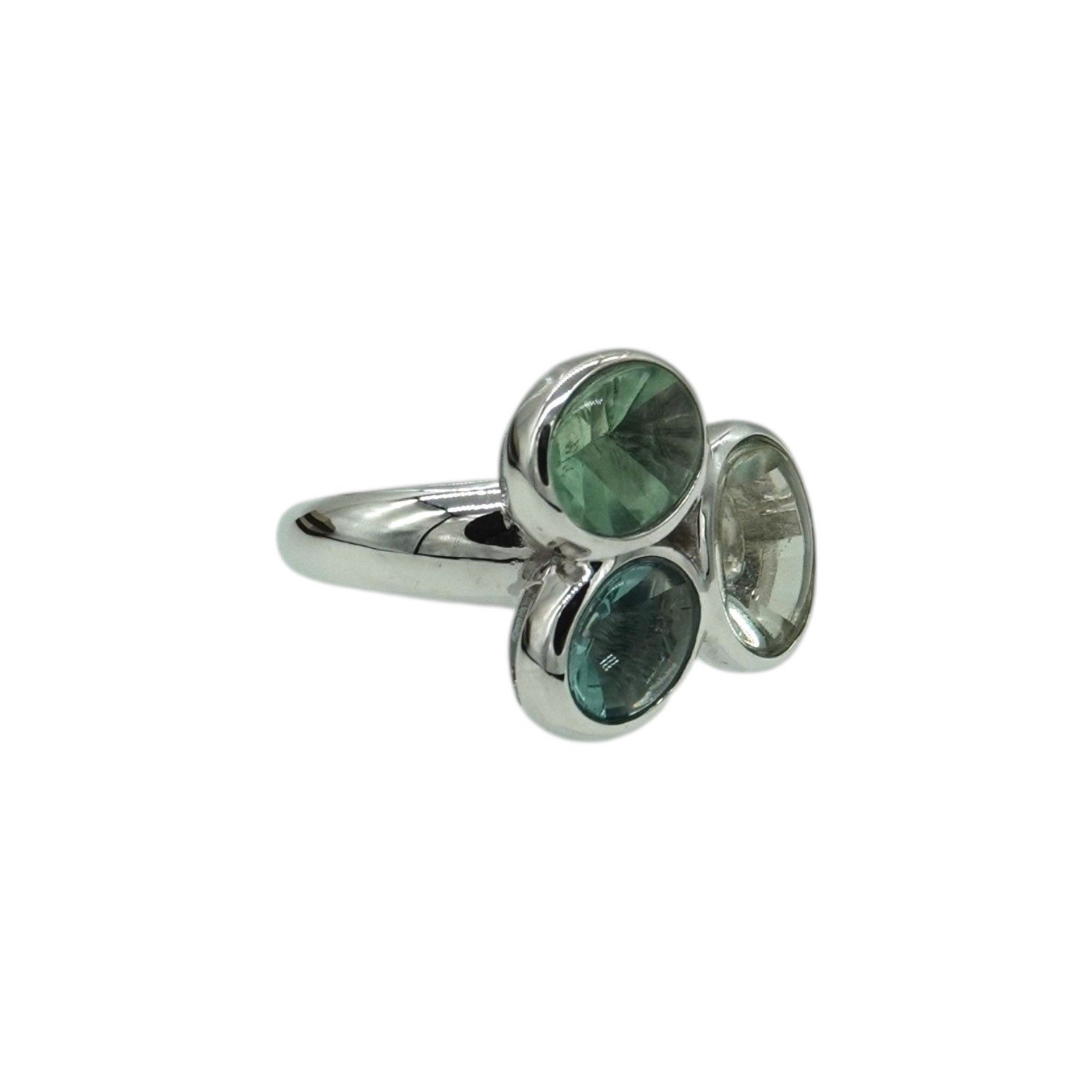 Sogni d'oro Fingerring Fluorit Komposition, Silber 925