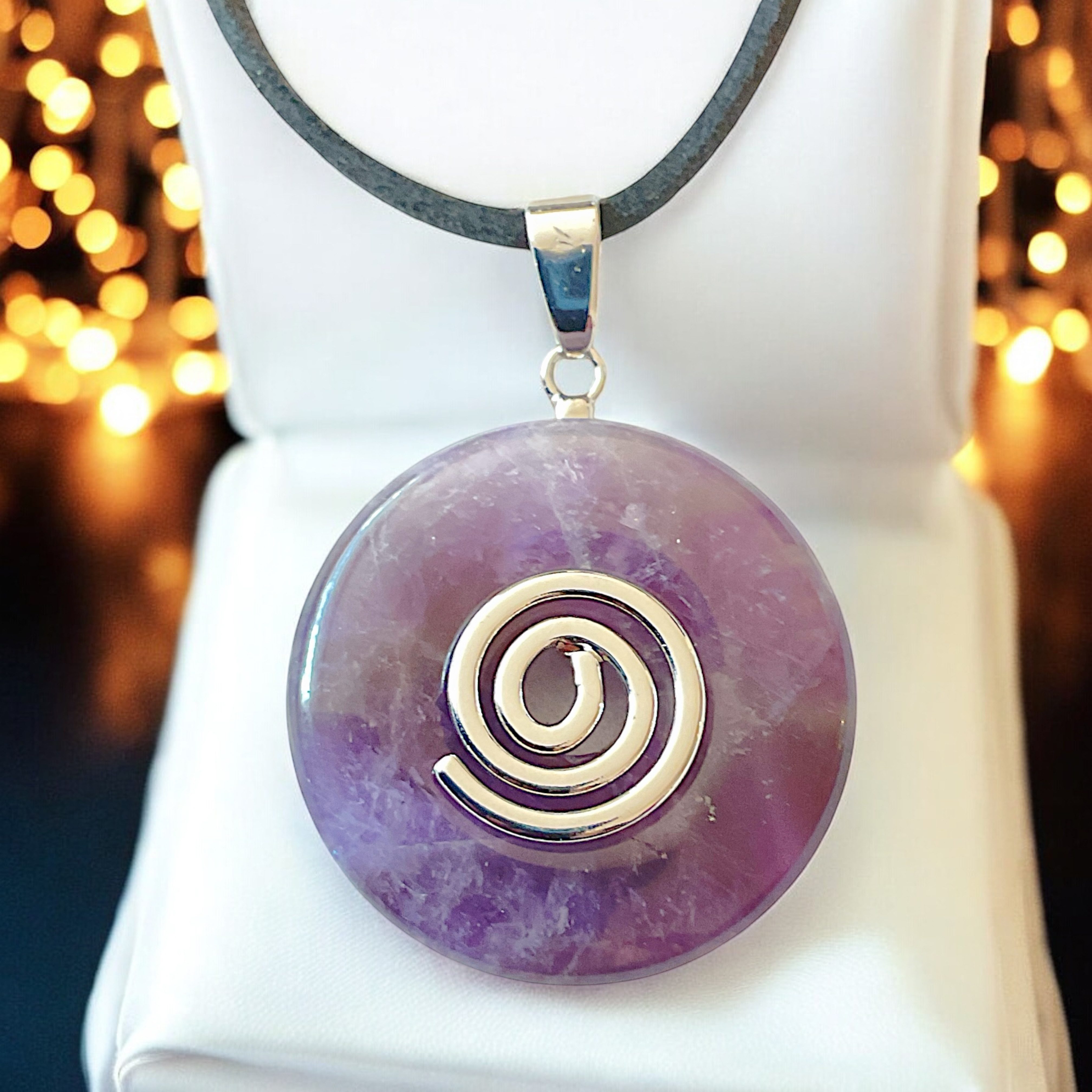 Steinfixx® Lange Kette echter Edelsteindonut 30 mm, incl. Geschenkbox, viel günstig online kaufen