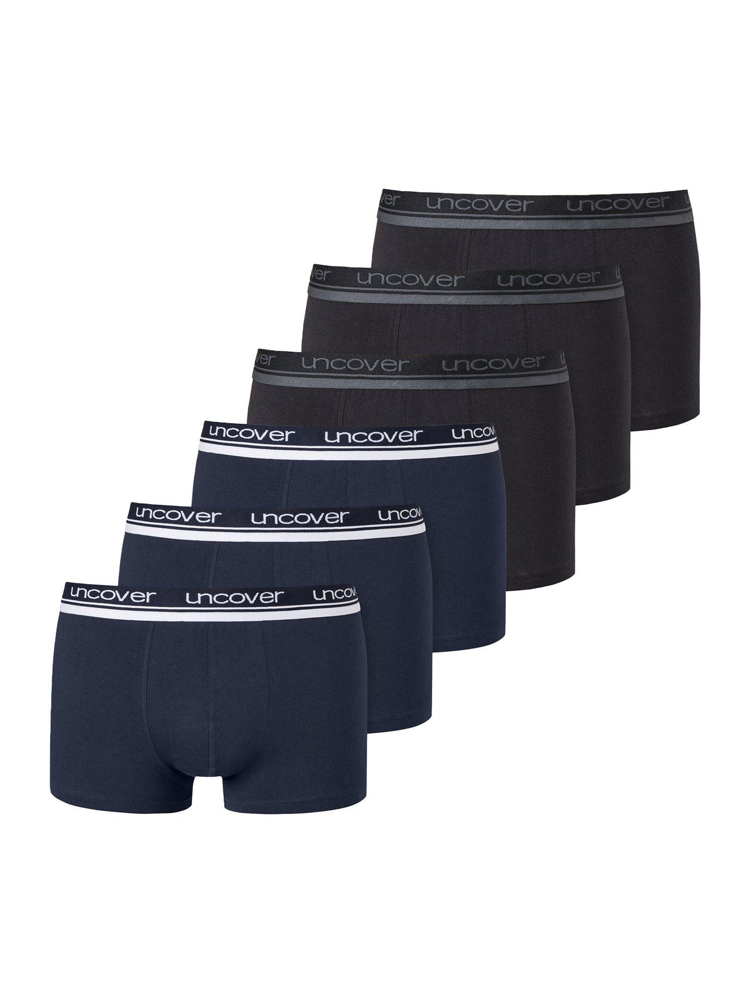 (6-St) Multi Boxer Schiesser schwarz-blau