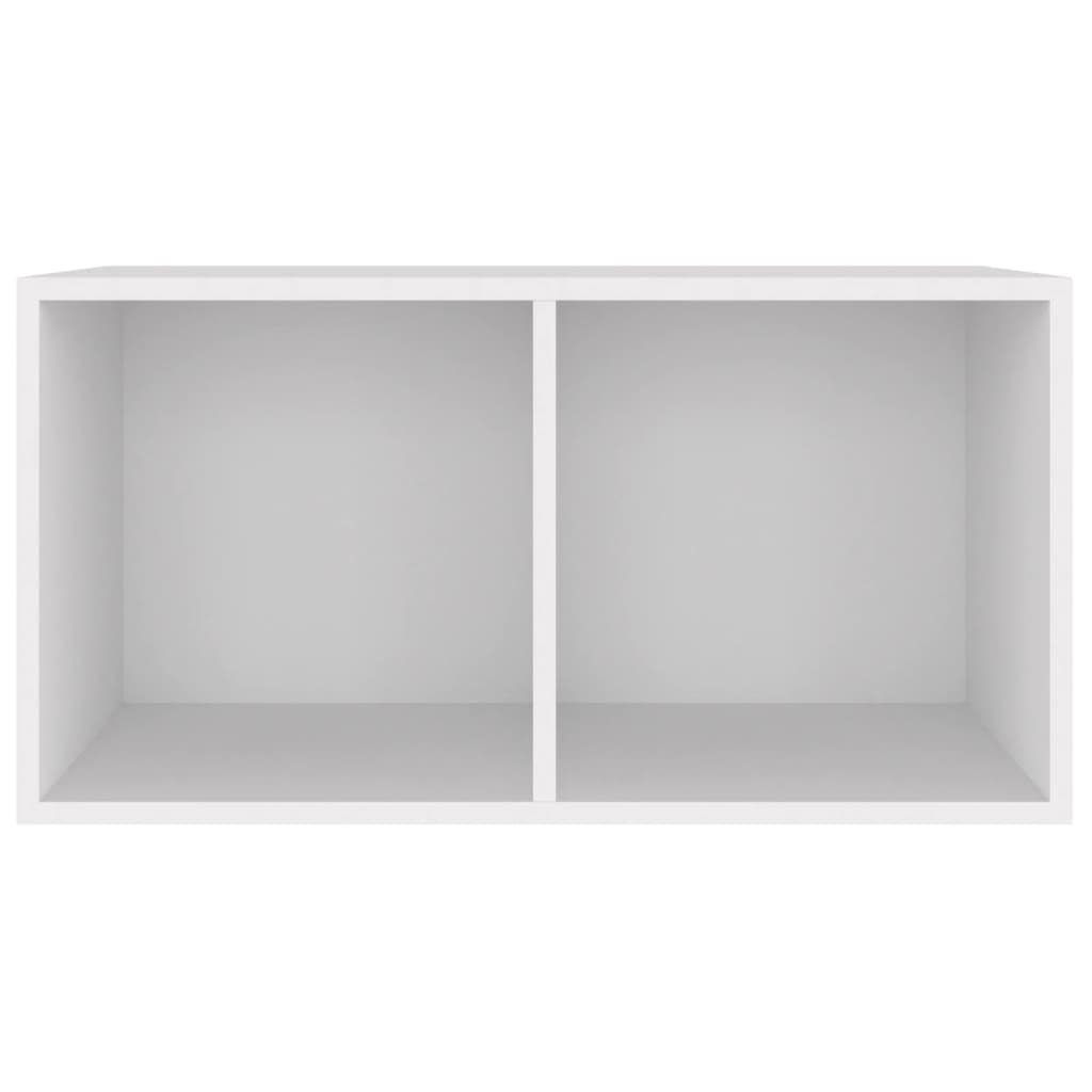 vidaXL Aufbewahrungsbox Schallplatten-Aufbewahrungsbox Holzwerkstoff St) (1 71x34x36 cm Weiß
