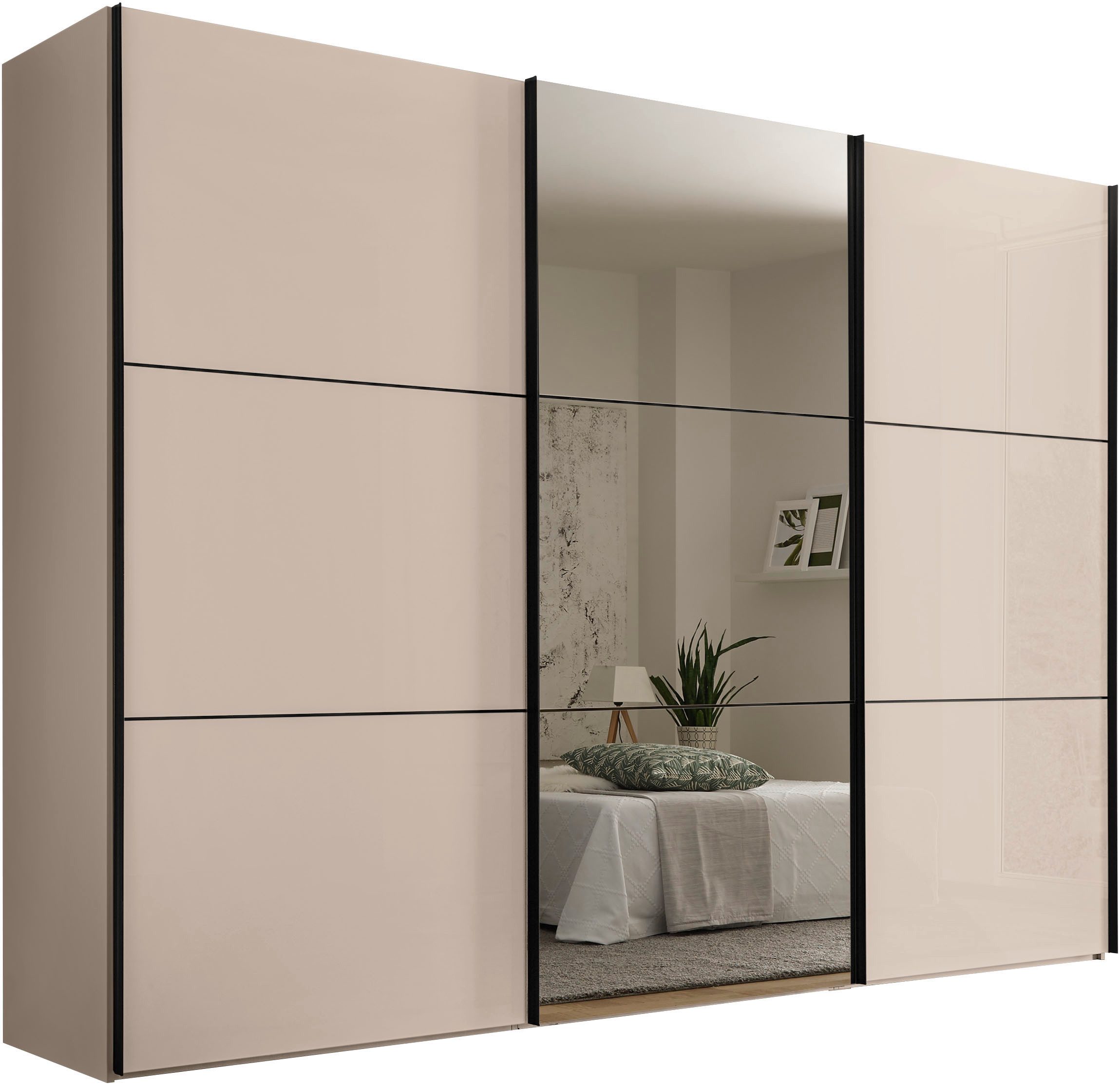 STAUD Kleiderschrank Schwebetürenschrank Includo Glas