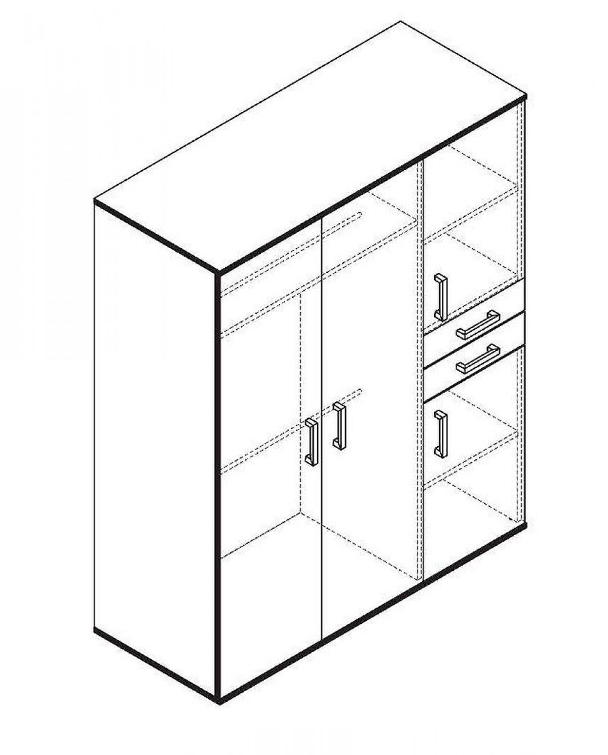 Storado Complete Baby Room Set "Sienna" White Matte / Lilac 7-Piece Baby Furniture