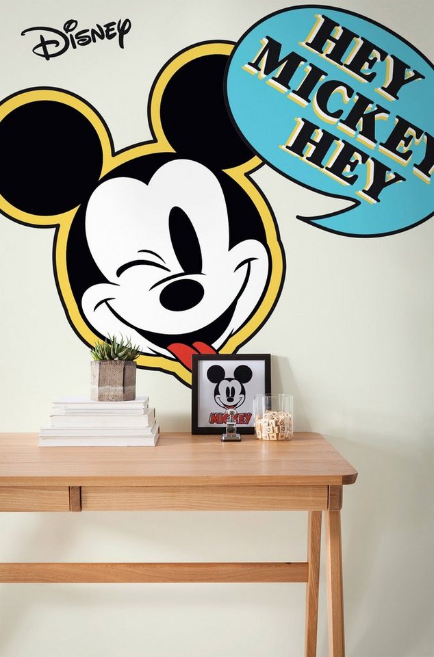 Komar Vliestapete »Mickey Hey XXL«, glatt, bedruckt, Comic, Retro, (1 St), 127 x 200 cm (Breite x Höhe)-HomeTrends