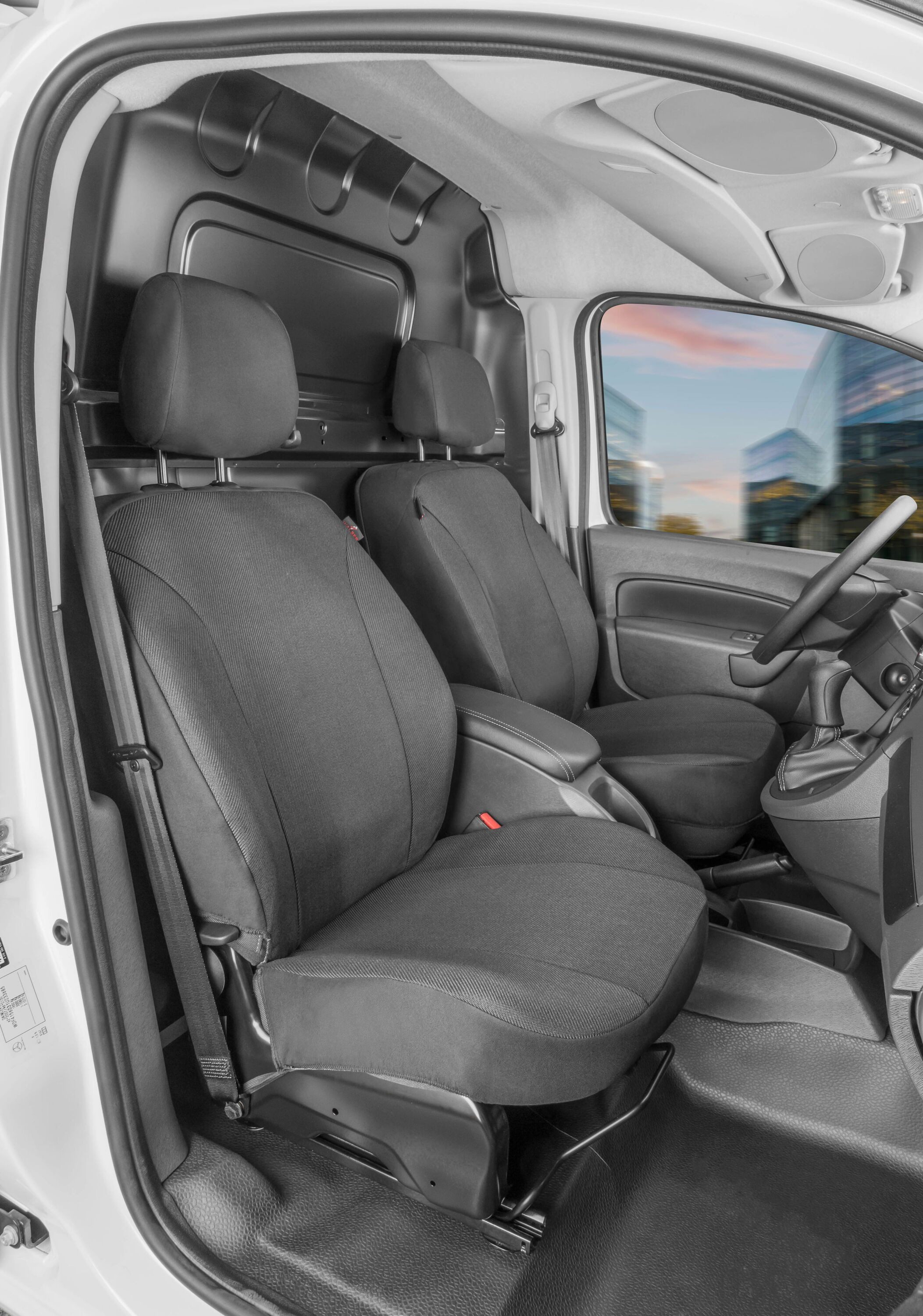 WALSER Autositzbezug Transporter Mercedes Citan, 2 Einzelsitzbezüge, 2 Kopfstützenbezüge, 6-tlg.