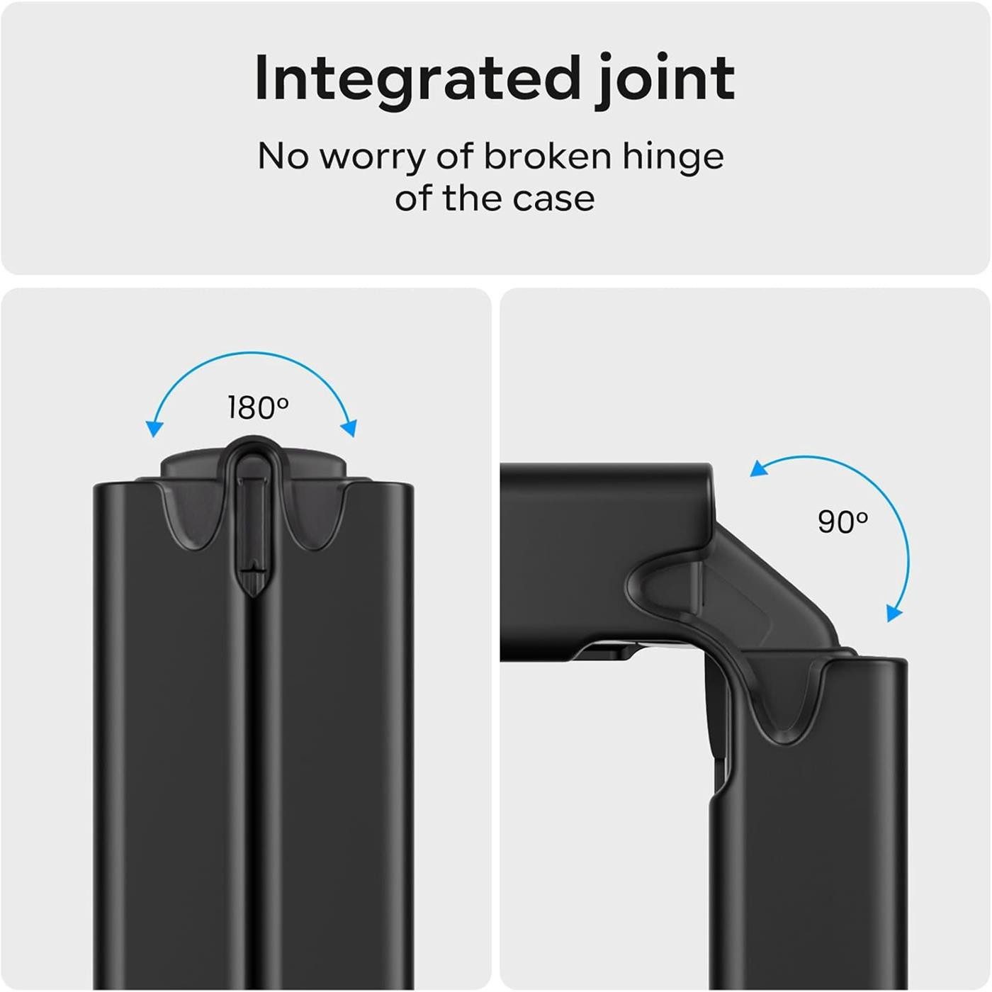 CoolGadget Handyhülle Schwarz als 2in1 Schutz Cover Set für das Samsung Galaxy Z Flip 7 6,9 Zoll / 4,1 Zoll, 2x Glas Display Schutz Folie + 1x Hard Case Hülle f – Bild 4 von 5