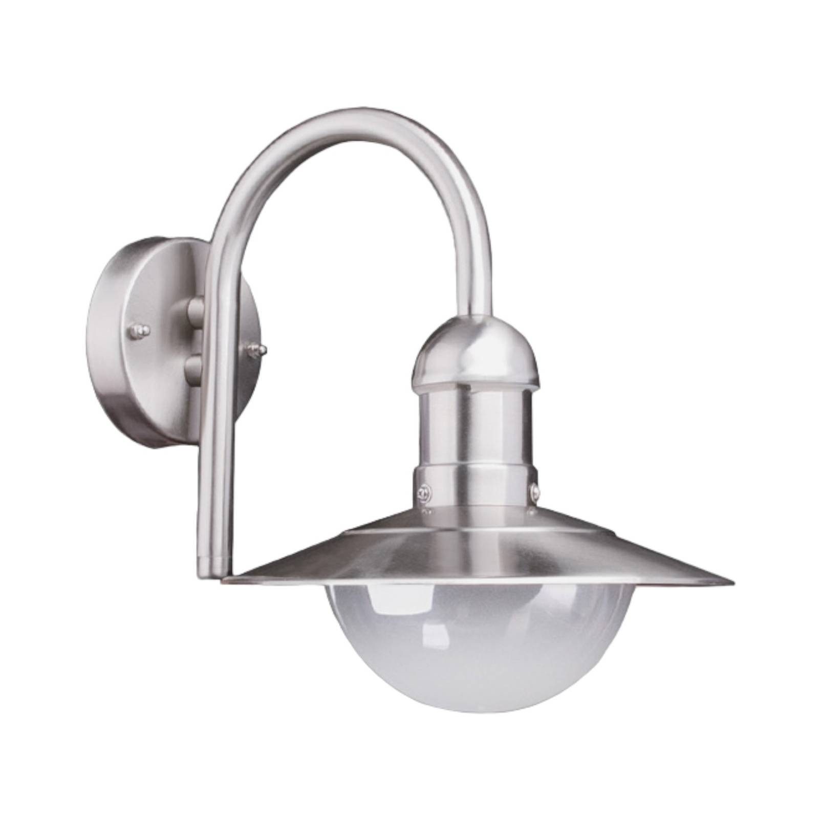 Lindby Außenwandleuchte Damion, 30 cm, Edelstahl, E27, IP44 günstig online kaufen