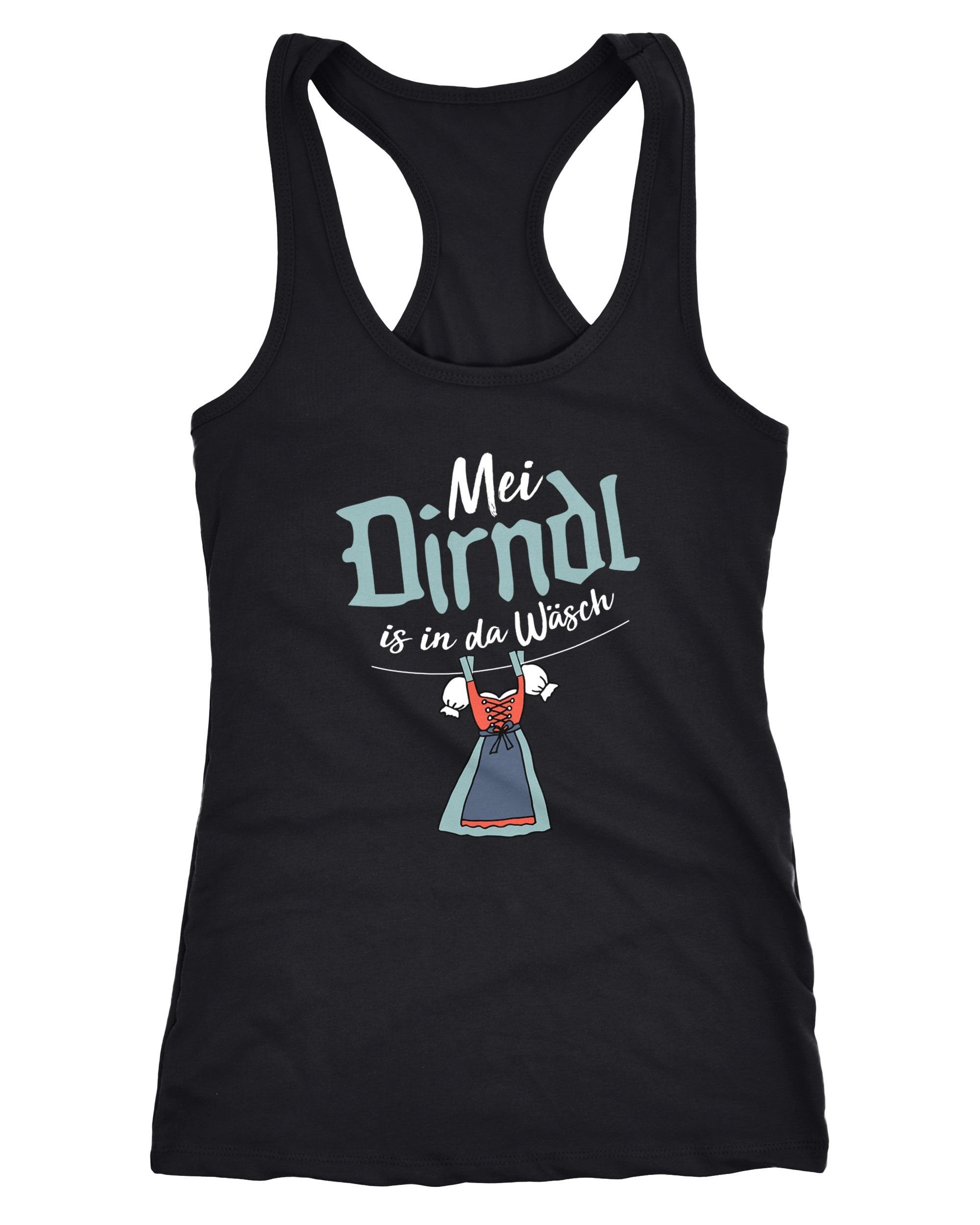 MoonWorks Tanktop Damen Tanktop Mei Dirndl is in da Wäsch Racerback Moonworks®