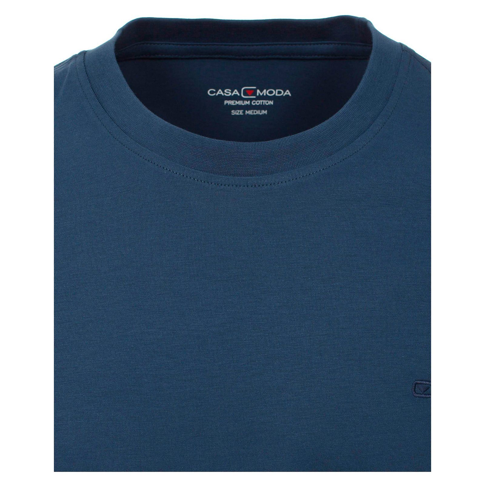CASAMODA CasaModa Übergrößen Rundhalsshirt Basic T-Shirt indigoblau