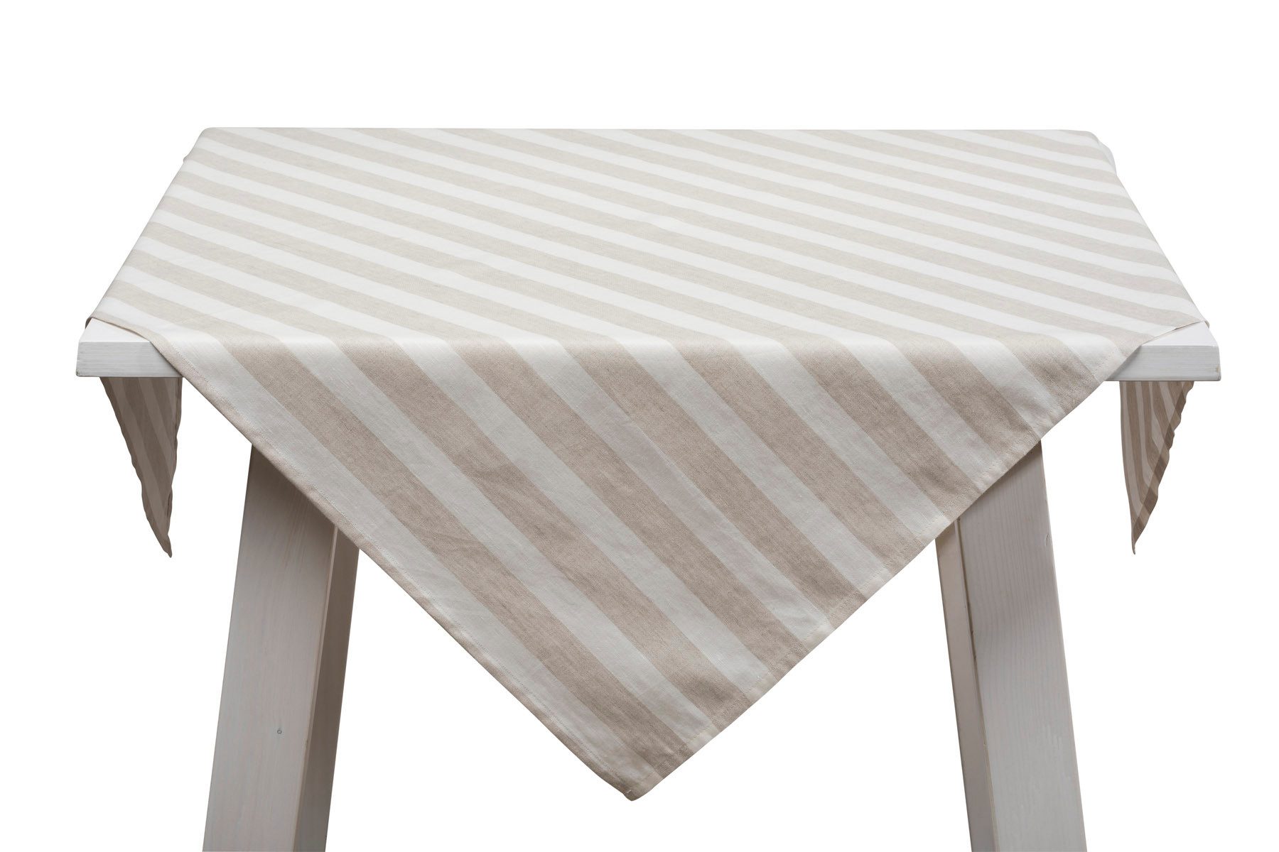 PICHLER Mitteldecke gewebter Streifen gestreift Mitteldecke 1er Set 100 x 100 cm NICLAS R (Set 1-tlg, 1xMitteldecke), Tischdecke Tischläufer Fest Feier Kommunion