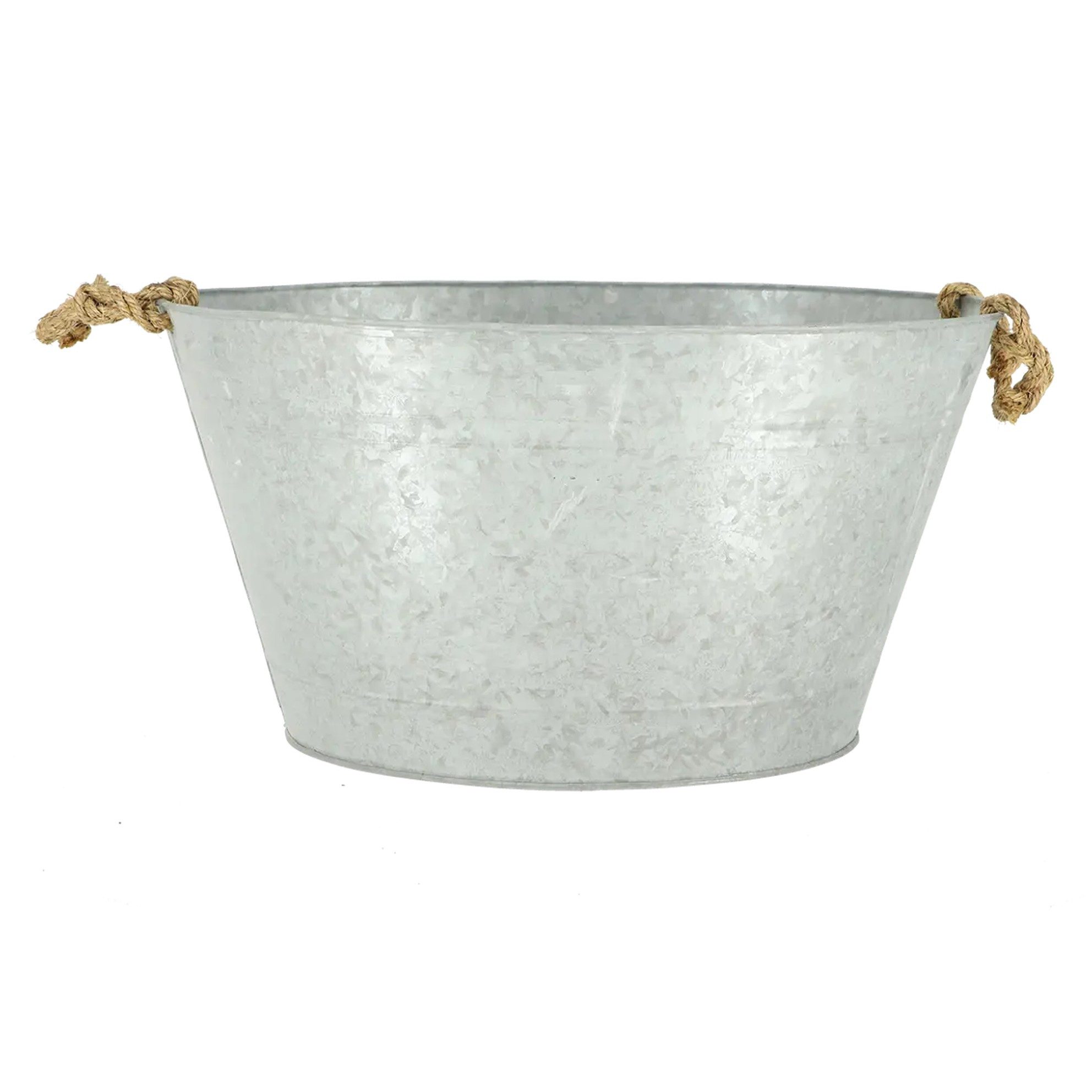 Esschert Design BV Wäschewanne Altzink-Wanne für den Garten Übertopf 50 cm (1 St), Ovale Form, vielseitig nutzbar