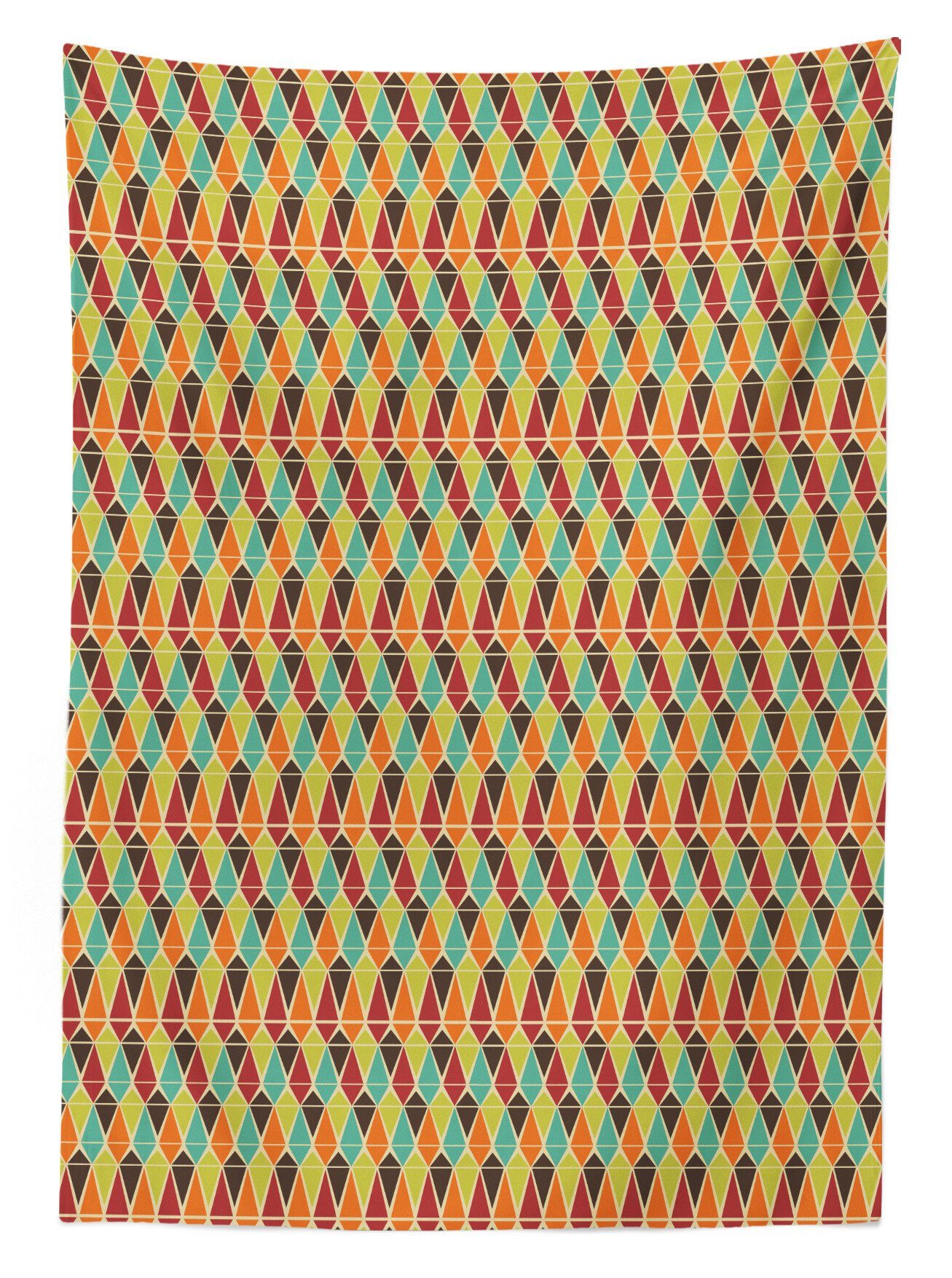 Klare Abstrakt: Für Mosaik Bereich geeignet Abakuhaus Farbfest Dreiecke Waschbar Tischdecke Farben, den Außen Retro