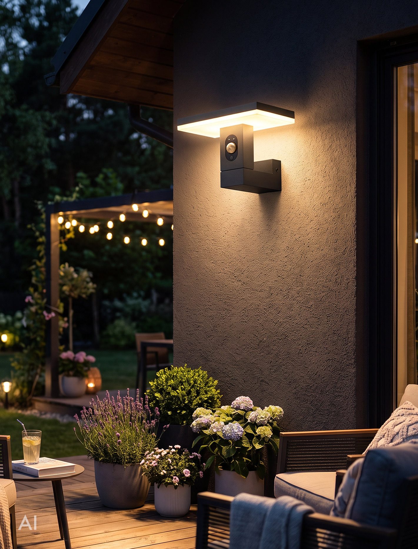 Produx LED Solarleuchte PRDX Mandulis square Wand #27799, LED fest integriert, Warmweiss, Solar Wegeleuchte