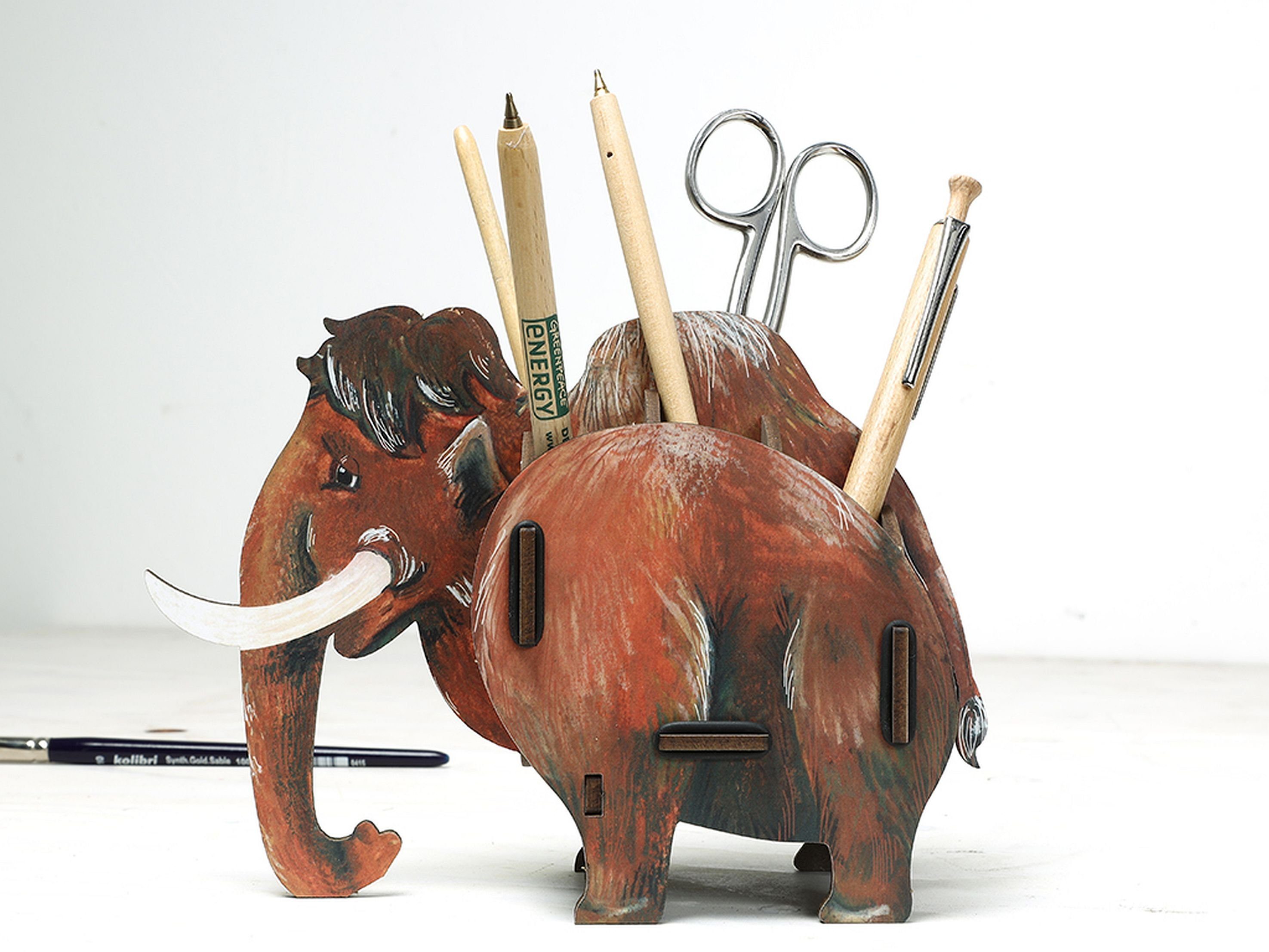 WERKHAUS® Aufbewahrungsbox Werkhaus - Stiftebox "Mammut" Stiftehalter Stifteköcher WE2063