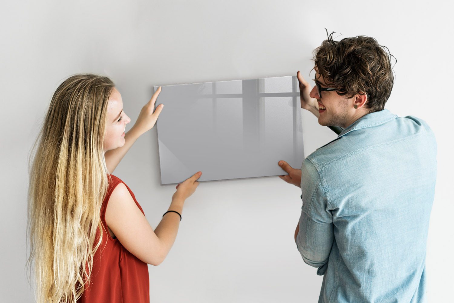 Tulup Magnettafel Notiztafel aus Gehärtetem Glas, 5 Magnete, Marker und Schwamm
