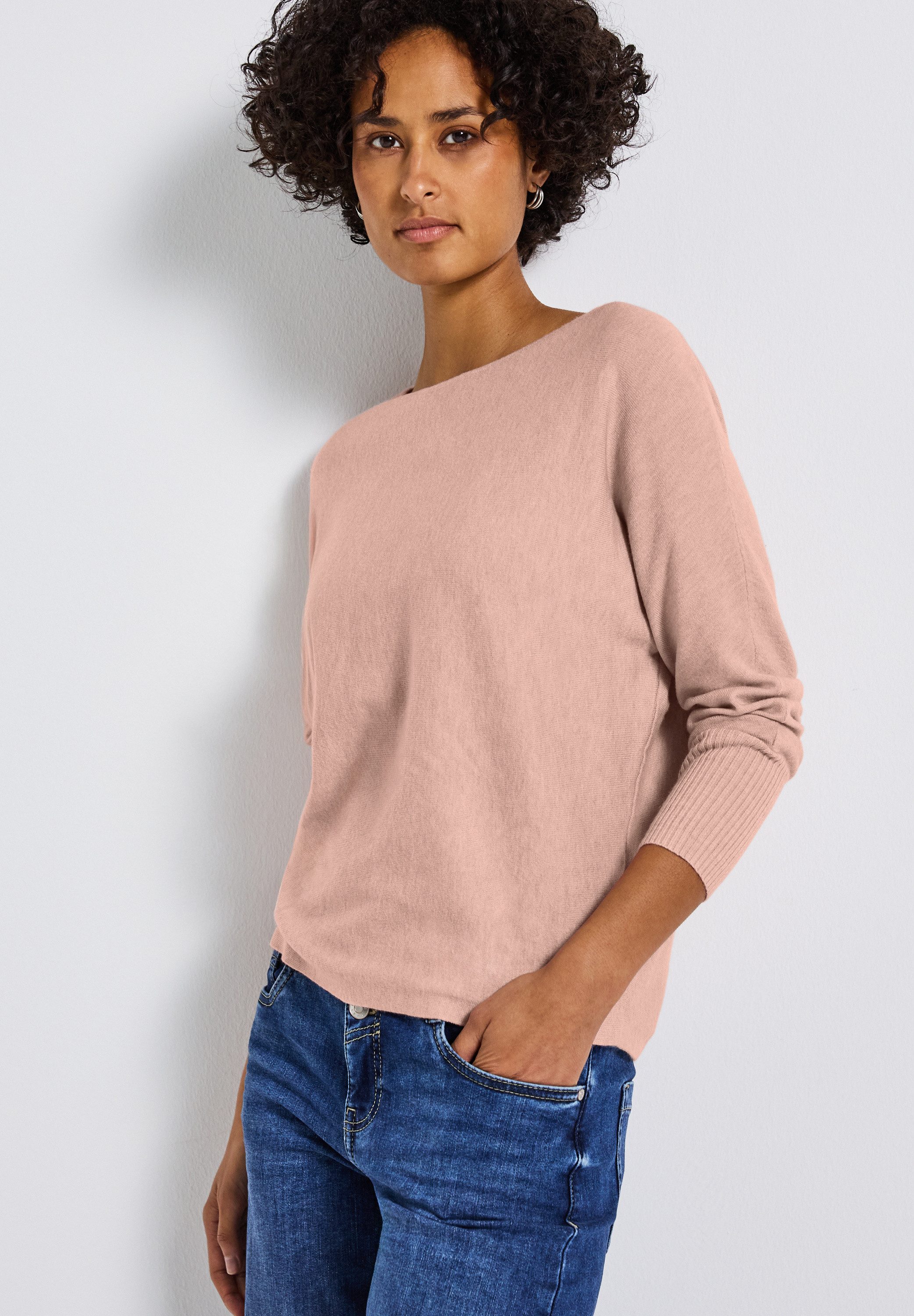 STREET ONE Strickpullover mit Rippbündchen günstig online kaufen