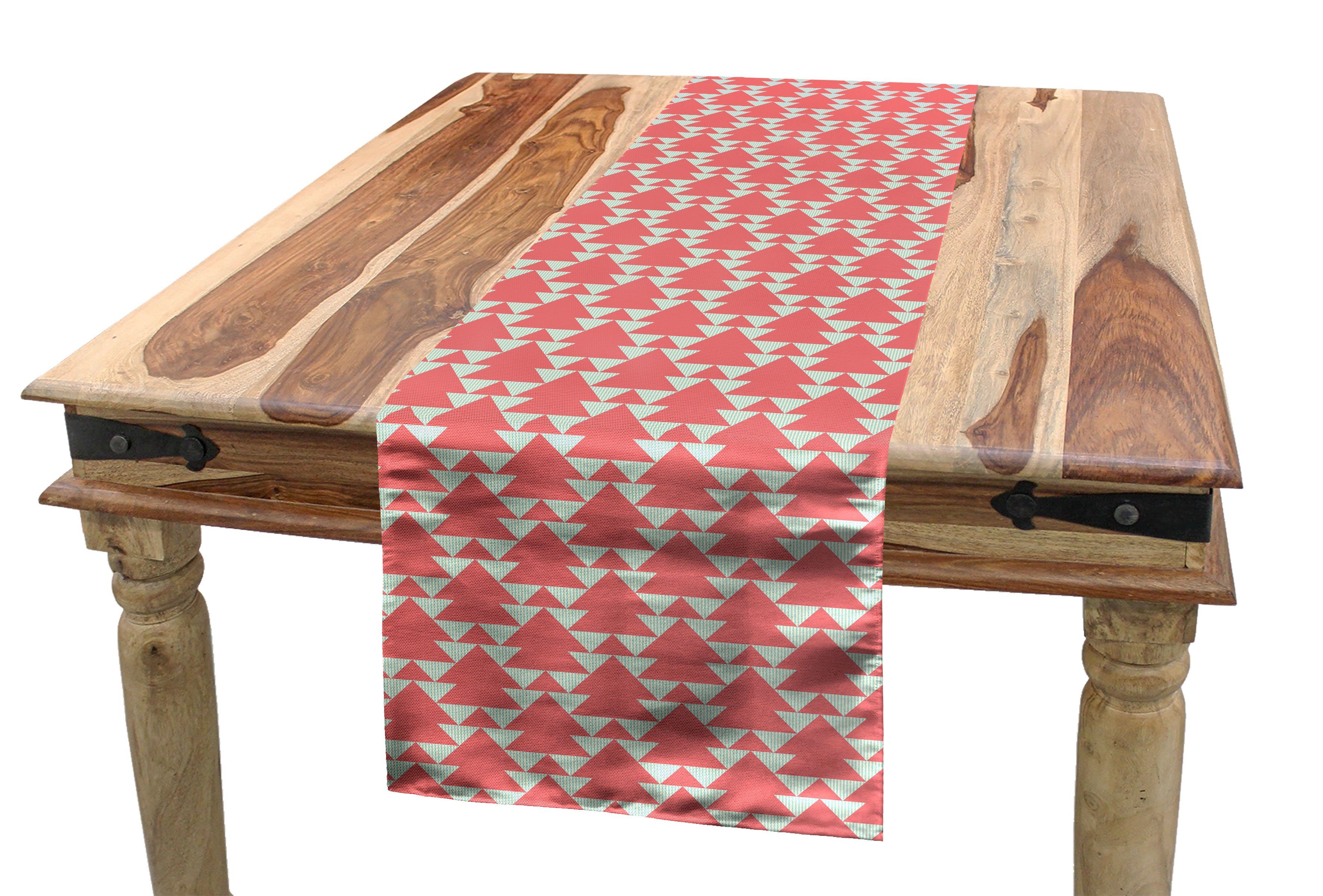 Abakuhaus Tischläufer Esszimmer Küche Rechteckiger Dekorativer Tischläufer, Geometrisch Jumbled Triangles | Tischläufer