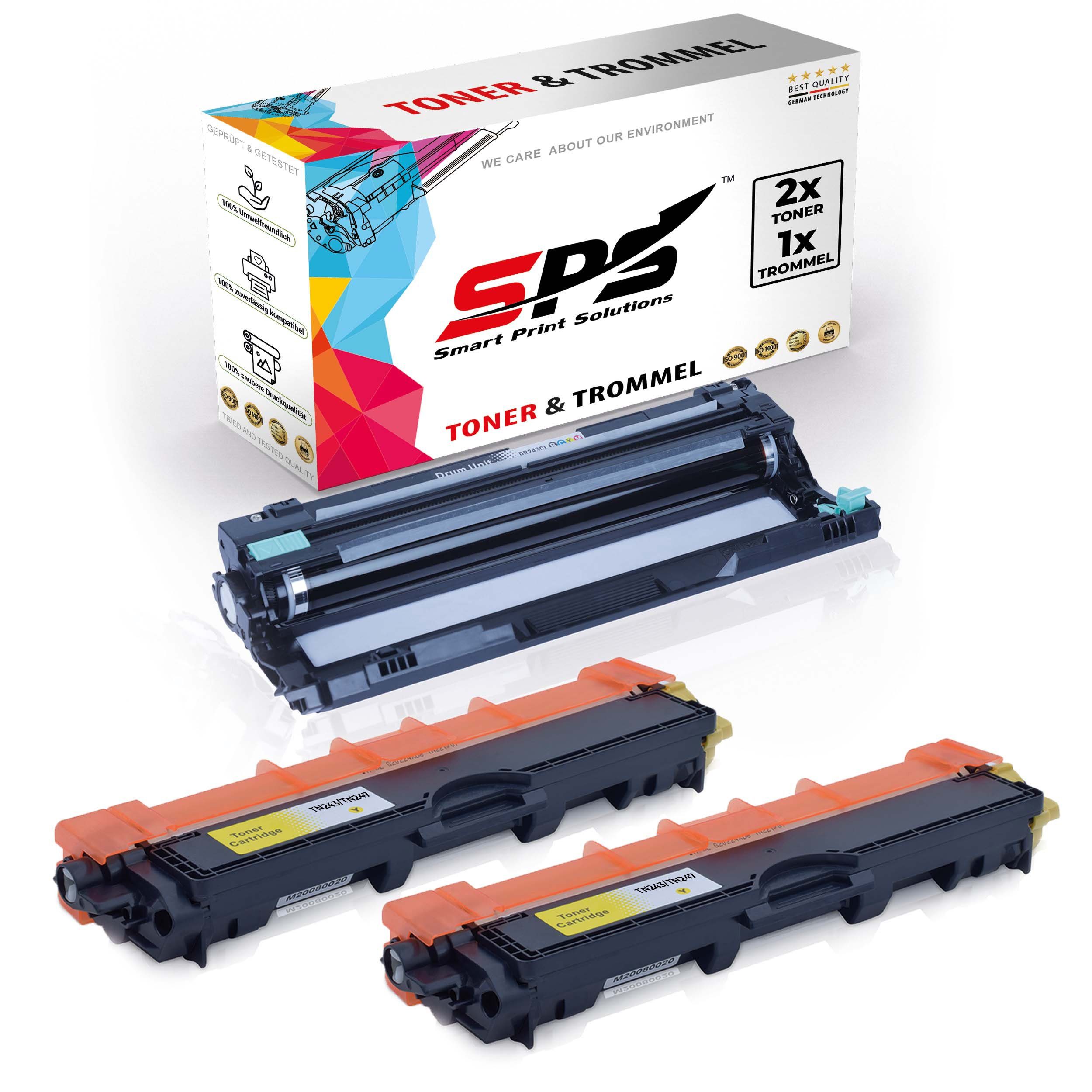 SPS Tonerkartusche Kompatibel für Brother DCP-L3550 DR-243CL TN-247Y, (3er Pack)