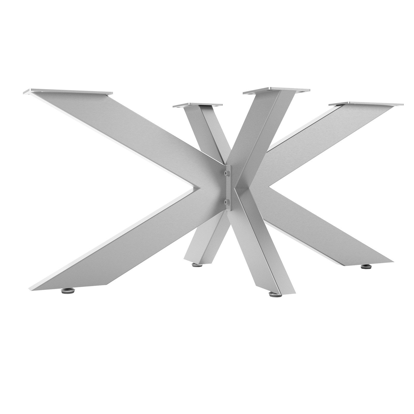 SO-TECH® Tischgestell SPIDER Schwerlast belastbar bis 500 kg, einfache Montage, Couchtisch Sofatisch, echt Edelstahl, H430 x B580 x L980 mm