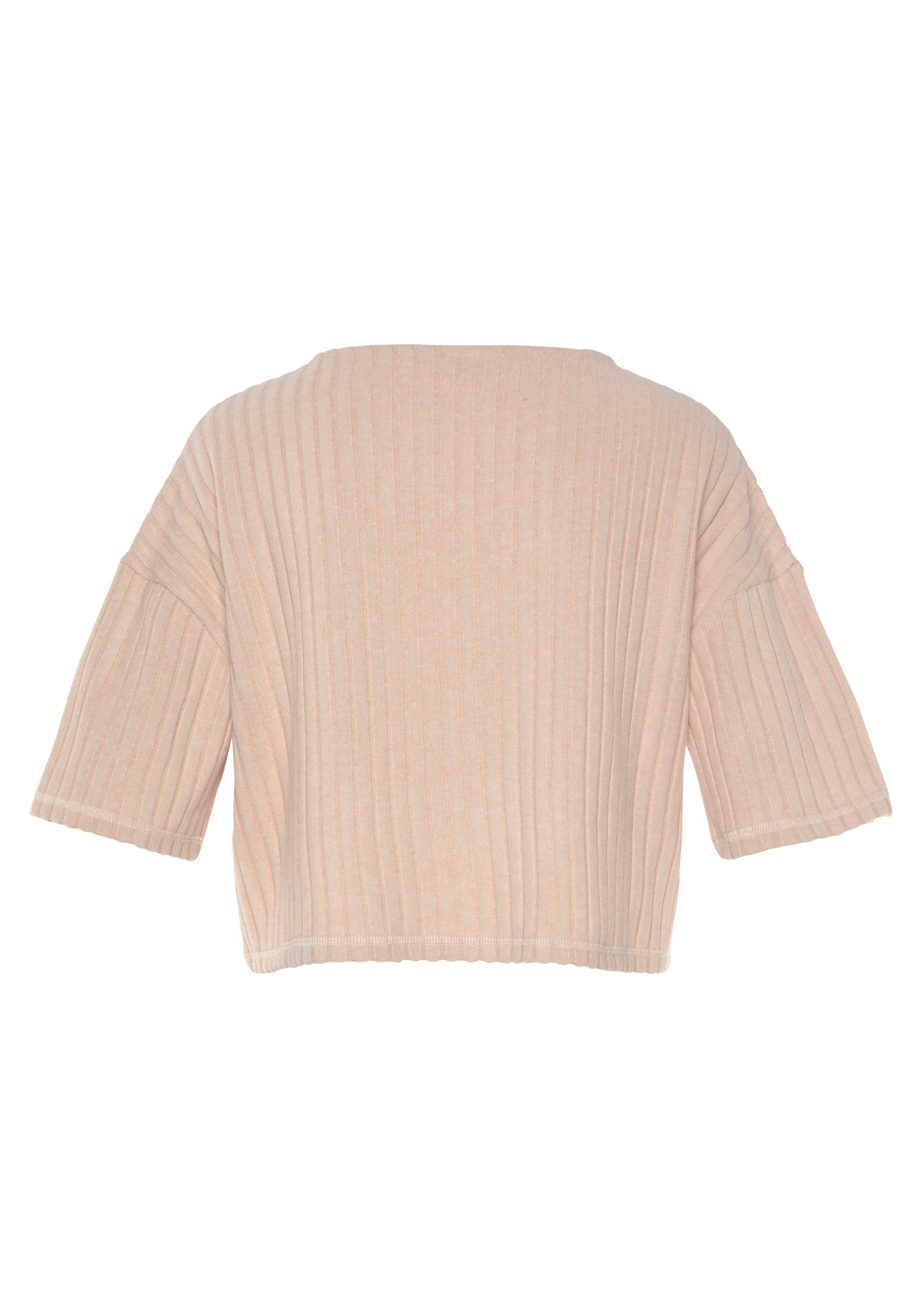 LASCANA 3/4-Arm-Shirt Lounge-/Strickshirt aus weichem Strick, Loungewear – Bild 4 von 5