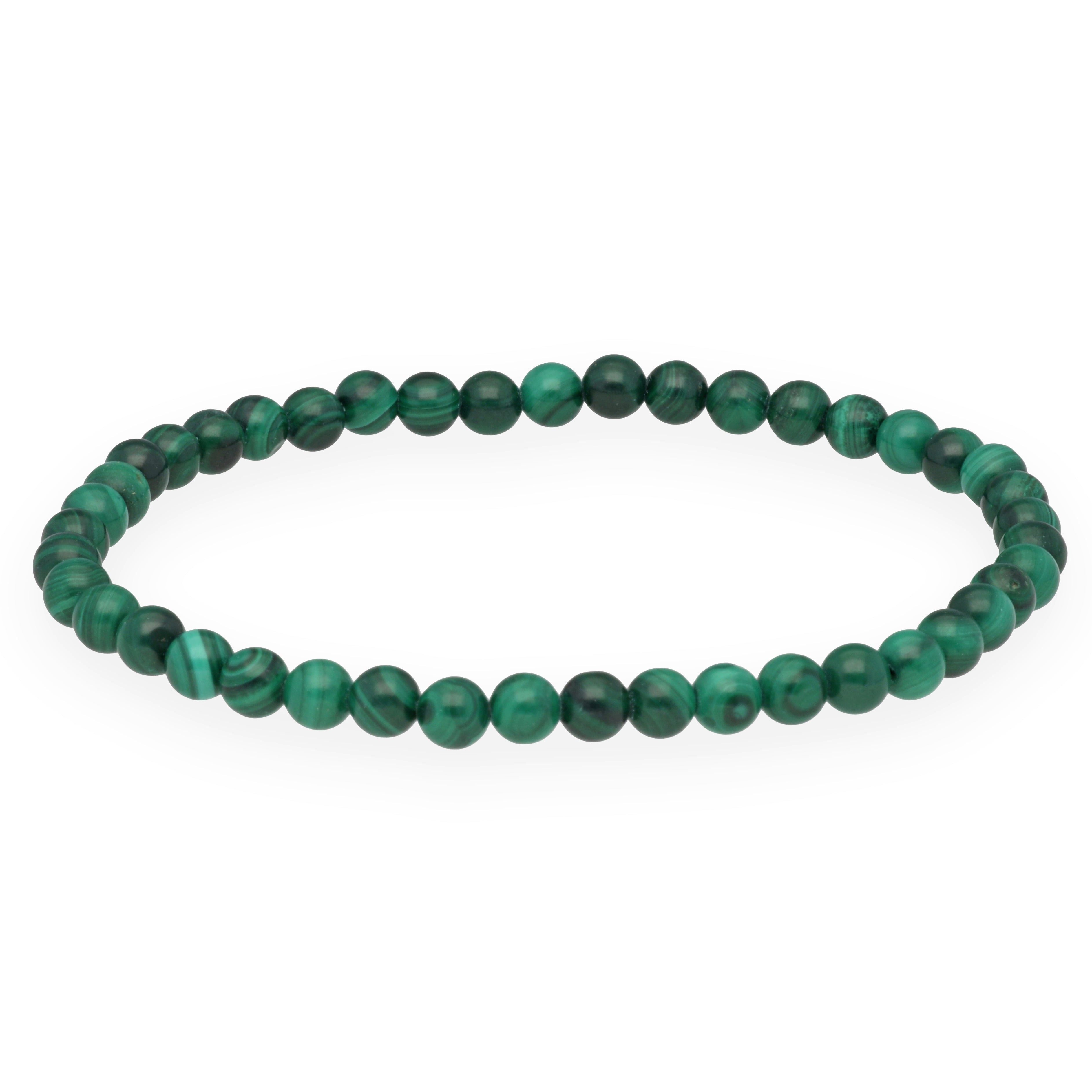 Lebensquelle Plus Armband Malachit Mini-Kugelarmband, 4 mm