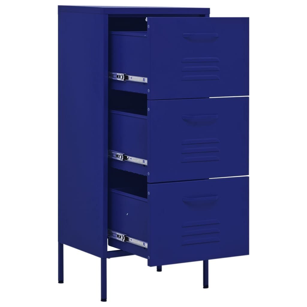 Lagerschrank 42,5x35x101,5 vidaXL cm Marineblau Fächerschrank Stahl (1-St)